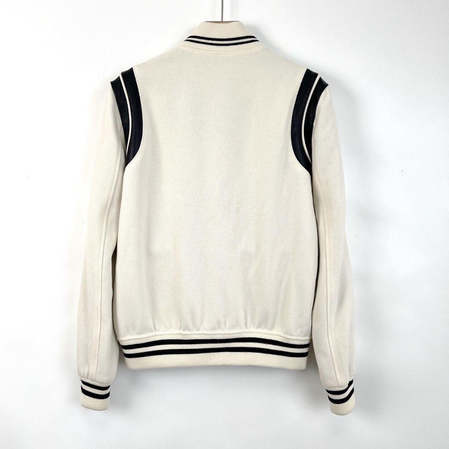 Saint Laurent Paris Saint Laurent Cream Baseball Jacket Size US M / EU 48-50 / 2 - 2 Thumbnail