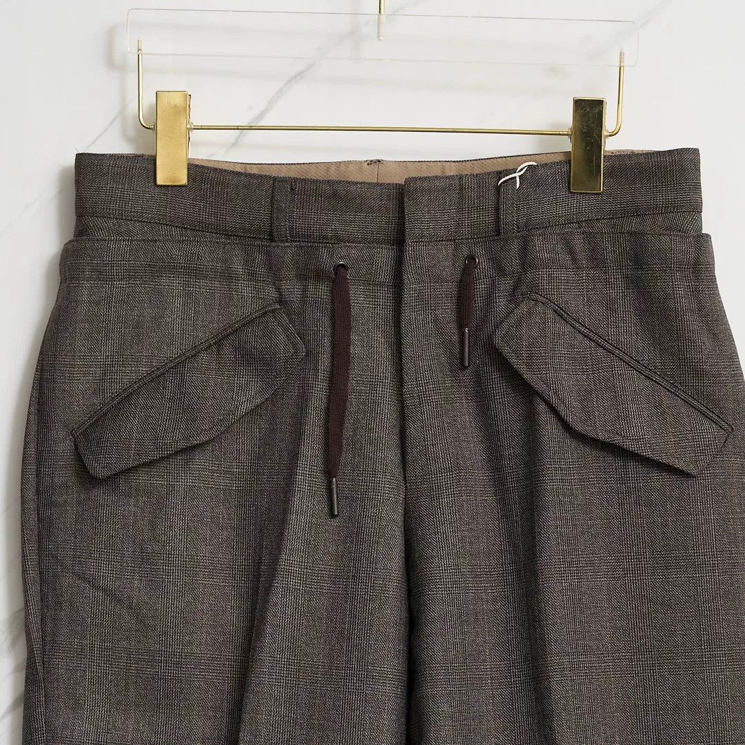 Saint Laurent Paris Saint Laurent Brown Checkered Drawstring Pants Size US 28 / EU 44 - 5 Thumbnail
