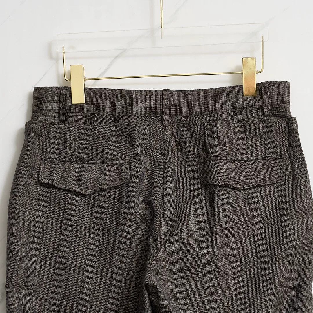 Saint Laurent Paris Saint Laurent Brown Checkered Drawstring Pants Size US 28 / EU 44 - 2 Thumbnail