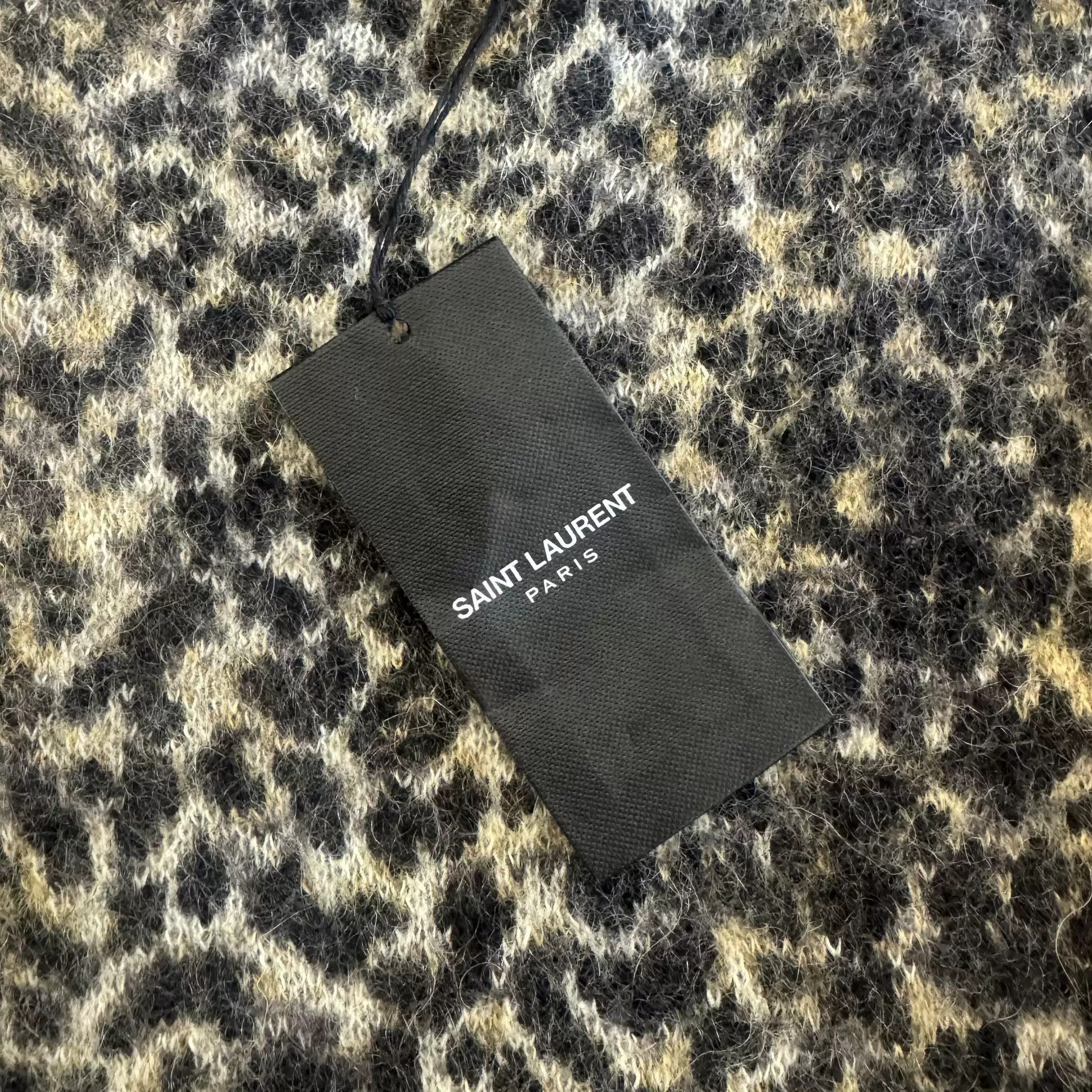 Saint Laurent Paris Saint Laurent Leopard Print Wool Sweater Size S / US 4 / IT 40 - 4 Thumbnail