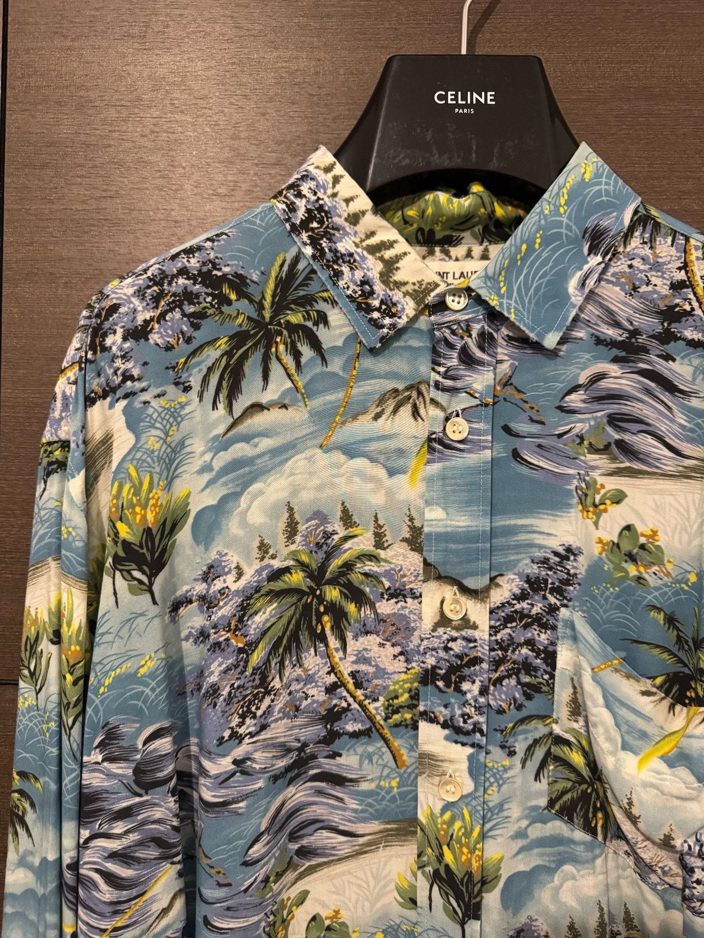 Saint Laurent Paris Saint Laurent 16SS Palm Tree Wave Shirt Size US XXS / EU 40 - 2 Thumbnail