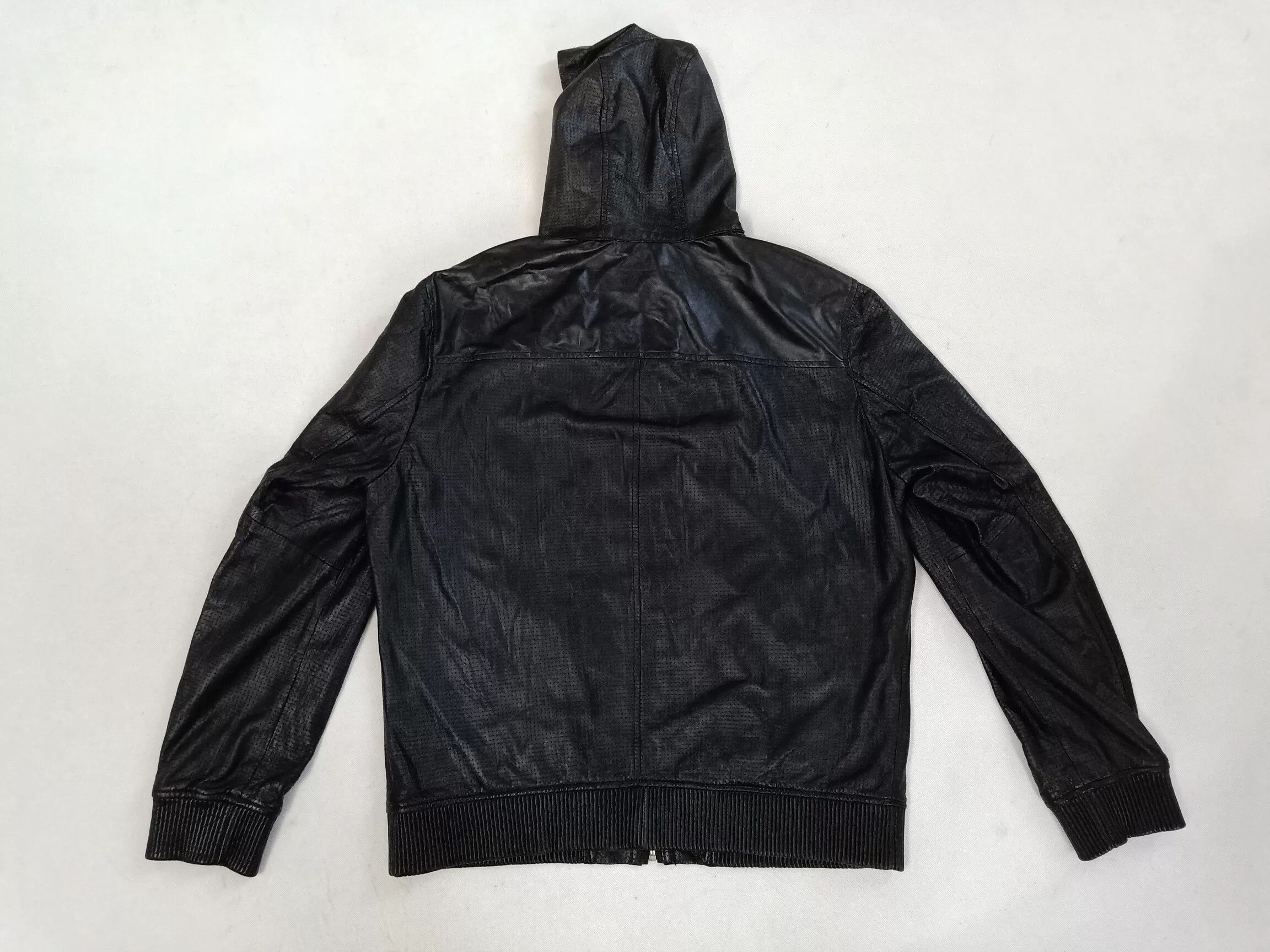 Saint Laurent Paris Saint Laurent Men's Leather Hooded Jacket Size US L / EU 52-54 / 3 - 3 Thumbnail