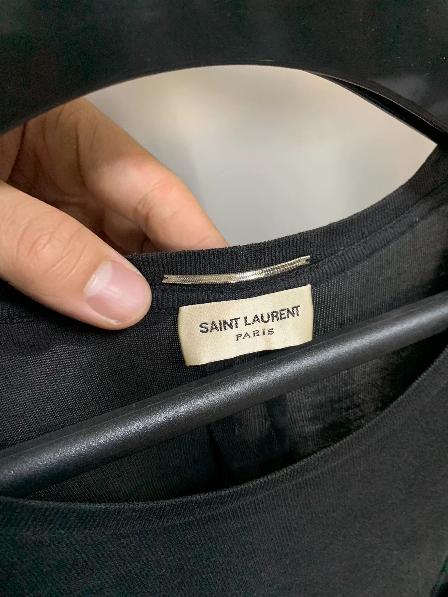 Saint Laurent Paris Saint Laurent 2013FW Black Chain T-shirt Size S / US 4 / IT 40 - 2 Thumbnail