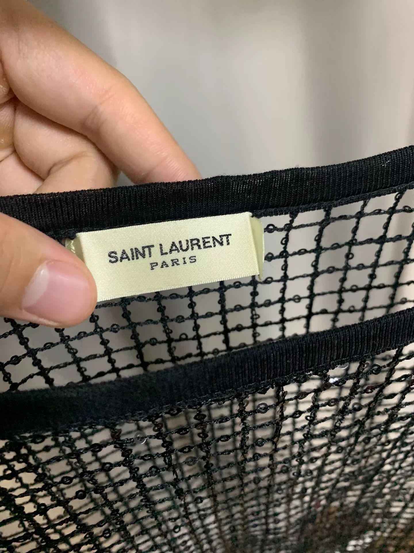 Saint Laurent Paris Saint Laurent 2015FW Sequin Mesh Top Size US XS / EU 42 / 0 - 2 Thumbnail