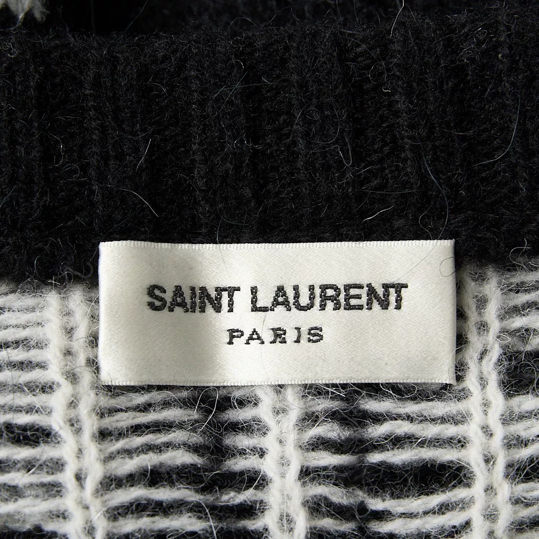 Saint Laurent Paris Saint Laurent Men's Checked Jacquard Sweater Size US S / EU 44-46 / 1 - 6 Thumbnail