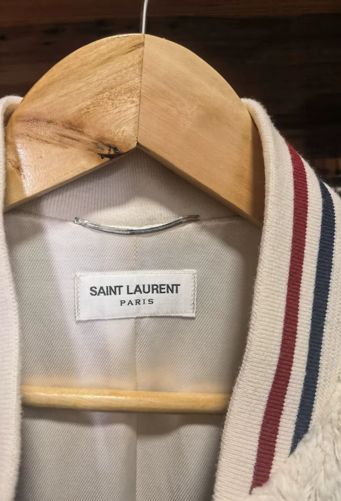 Saint Laurent Paris Saint Laurent White Fuzzy Teddy Jacket Size US M / EU 48-50 / 2 - 2 Thumbnail