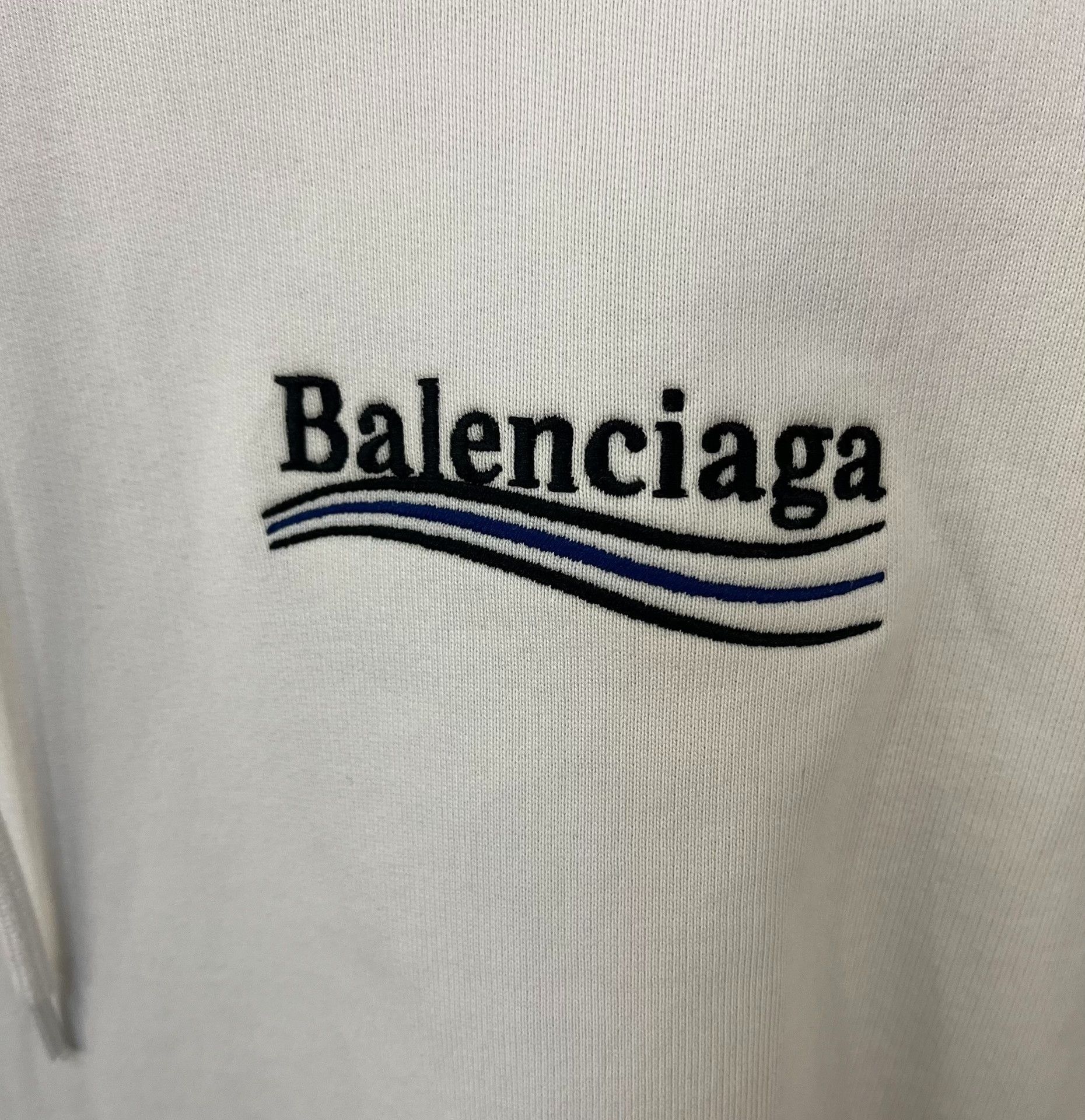 Balenciaga Balenciaga Embroidered White Hoodie m Men Size US M / EU 48-50 / 2 - 3 Thumbnail