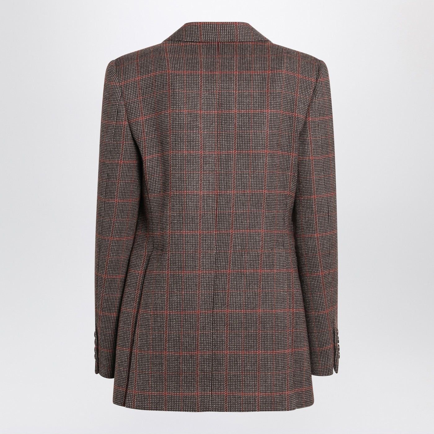 Chloe Chloe Single-Breasted Checked Brown Wool Jacket Size M / US 6-8 / IT 42-44 - 2 Thumbnail