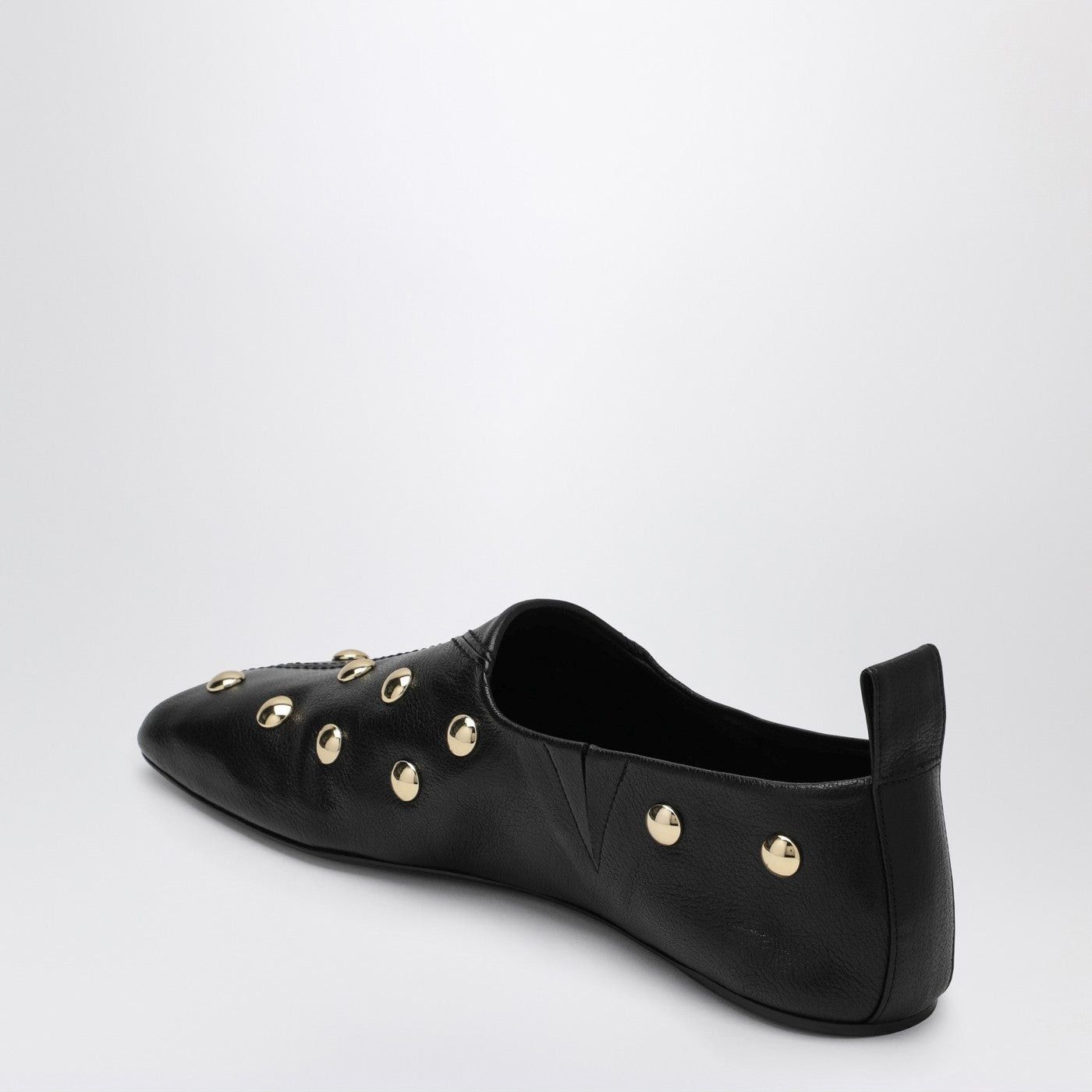 Chloe Chloe Black Rita Ballerinas In Studded Leather Size US 7.5 / IT 37.5 - 2 Thumbnail