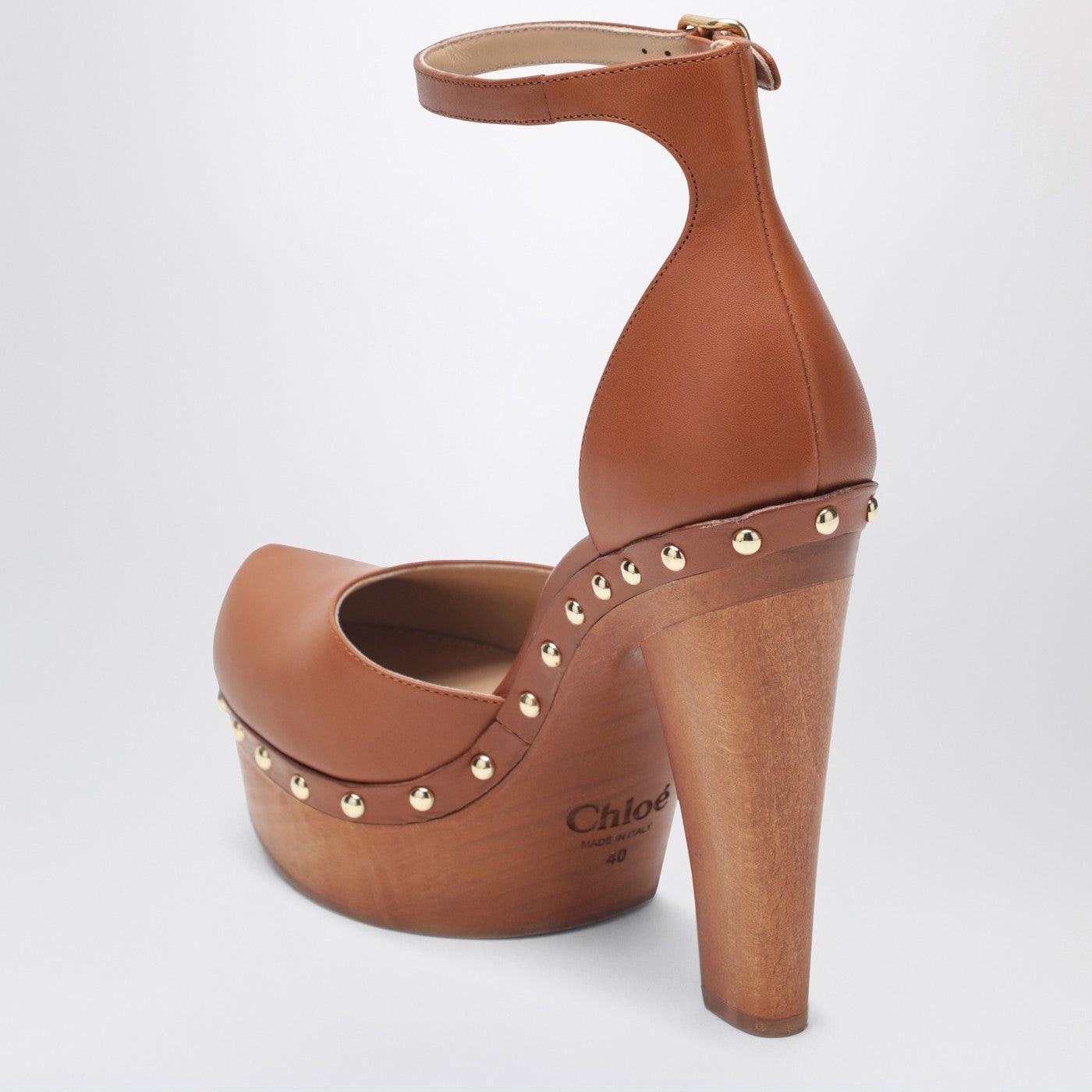Chloe Chloe Brown Platform Pumps With Studs Size US 8 / IT 38 - 2 Thumbnail