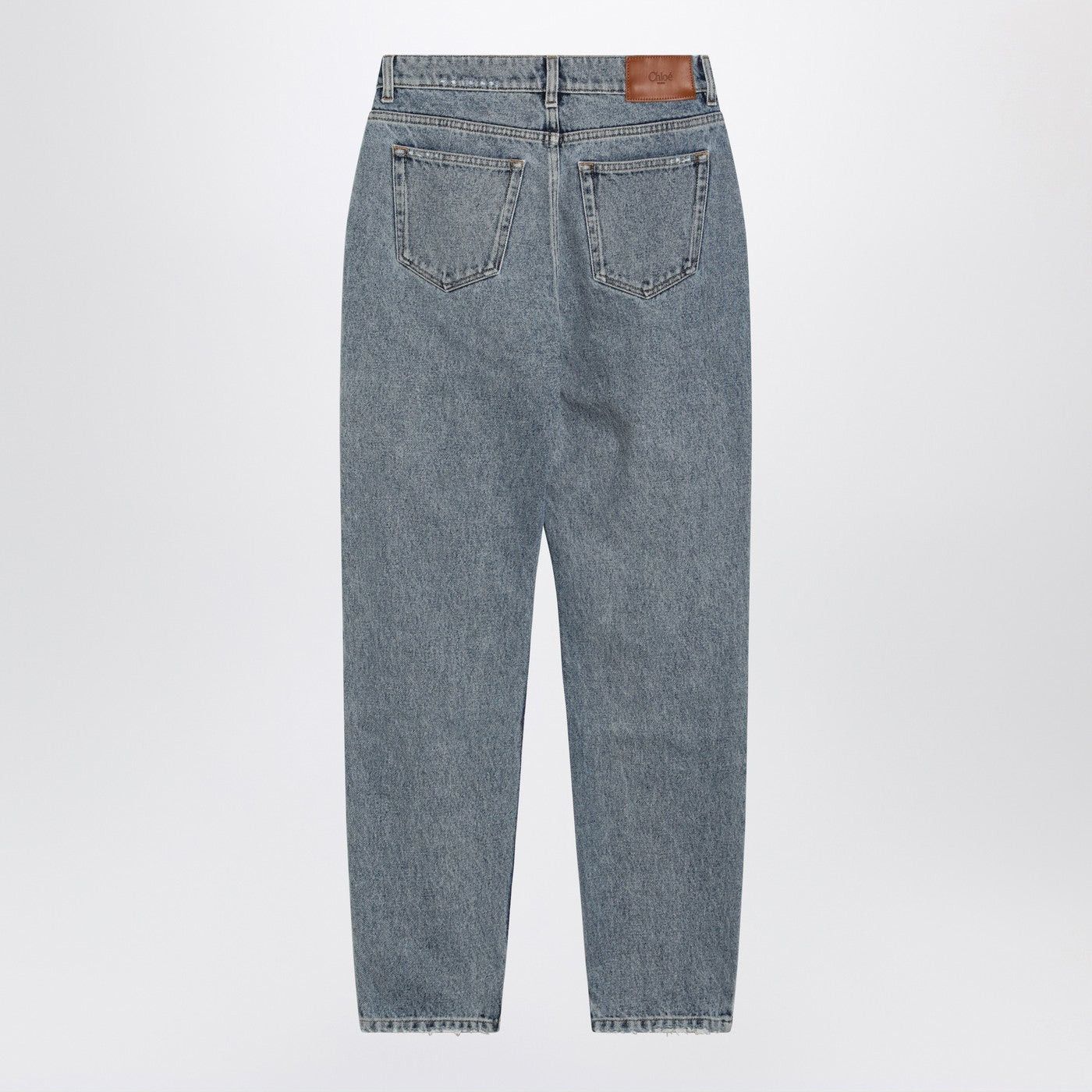 Chloe Chloe Light Indigo High-Waisted Tapered Jeans Size 27" / US 4 / IT 40 - 2 Thumbnail