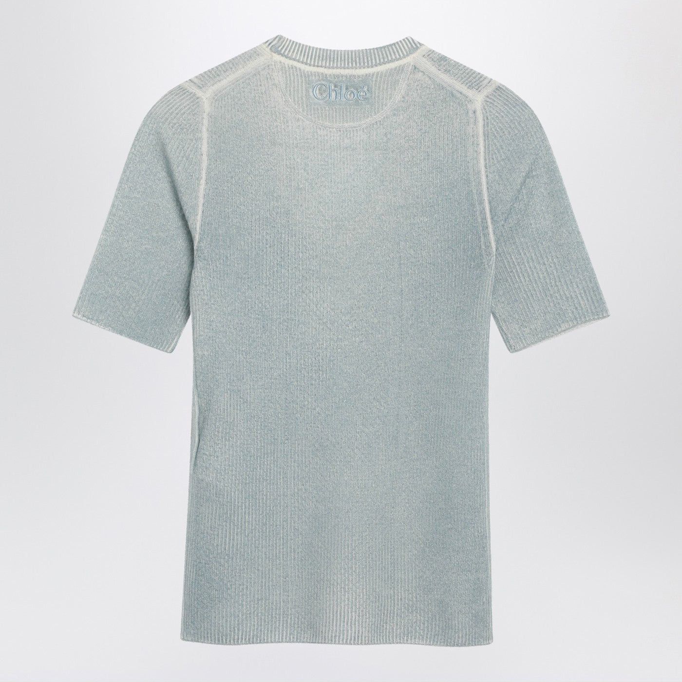 Chloe Chloe Blue-Grey Wool-Blend Knit Top Size S / US 4 / IT 40 - 2 Thumbnail