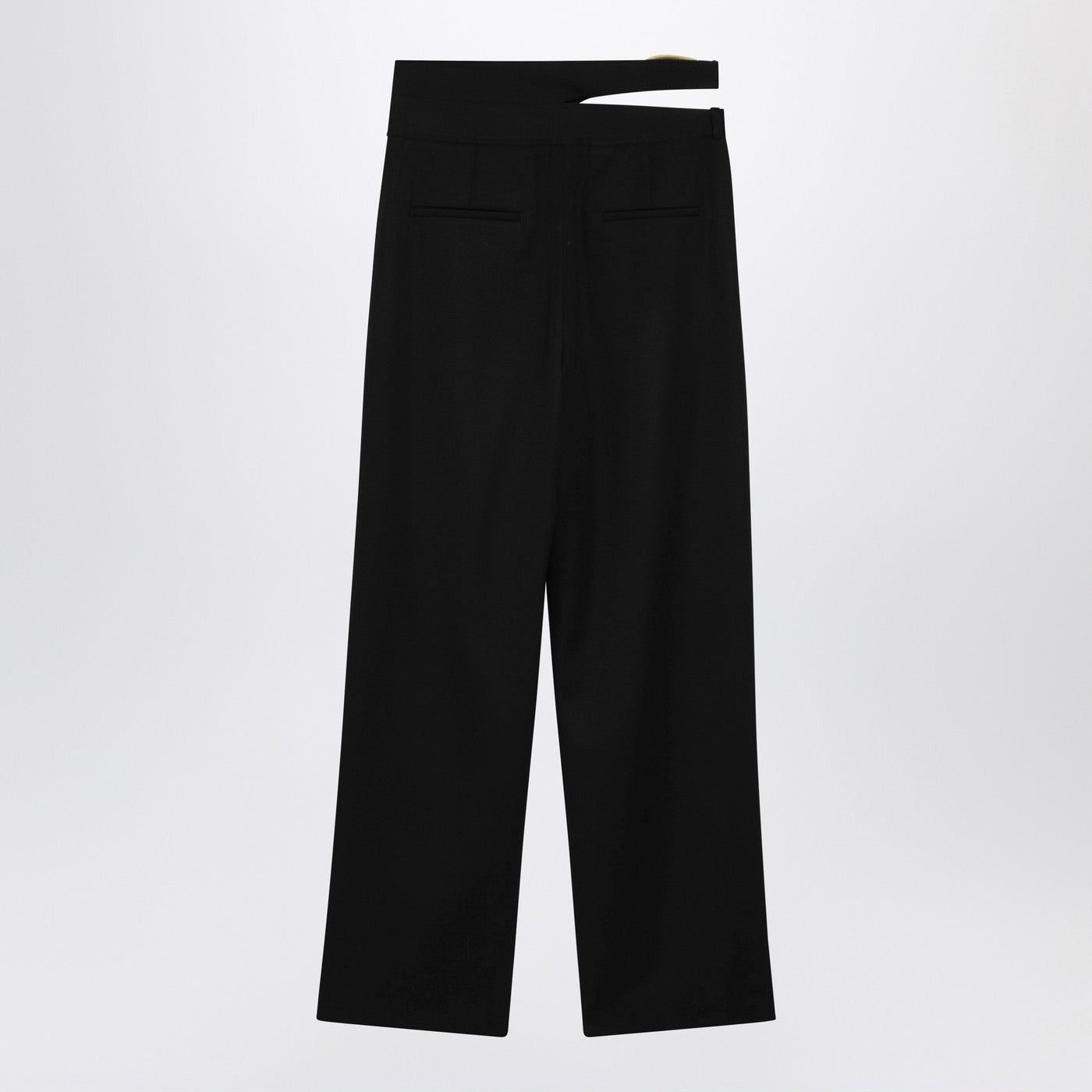 Chloe Chloe Black Trousers With Double Belt And Gold Buckles Size 30" / US 8 / IT 44 - 2 Thumbnail