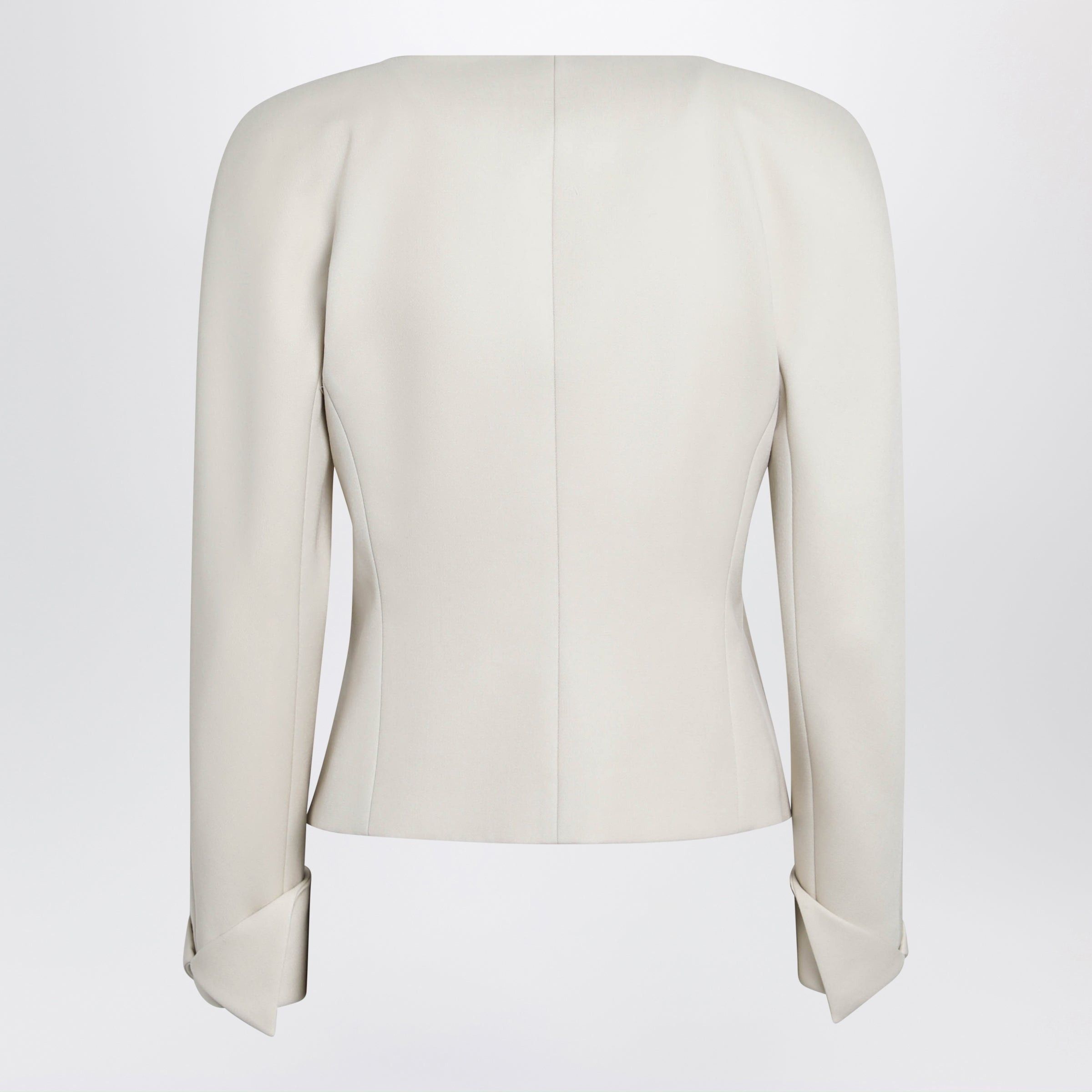 Chloe Chloe Fitted Jacket In Desert Brown Grain De Poudre Wool Size XS / US 0-2 / IT 36-38 - 2 Thumbnail