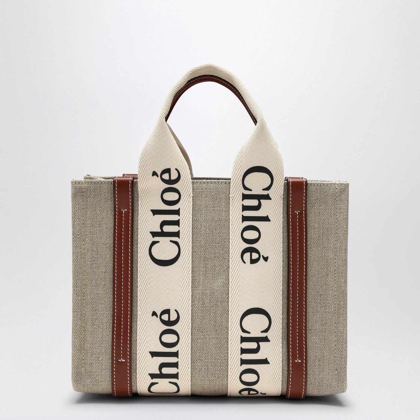Chloe Chloe Woody Little Bag In Beige Canvas Size ONE SIZE - 2 Thumbnail