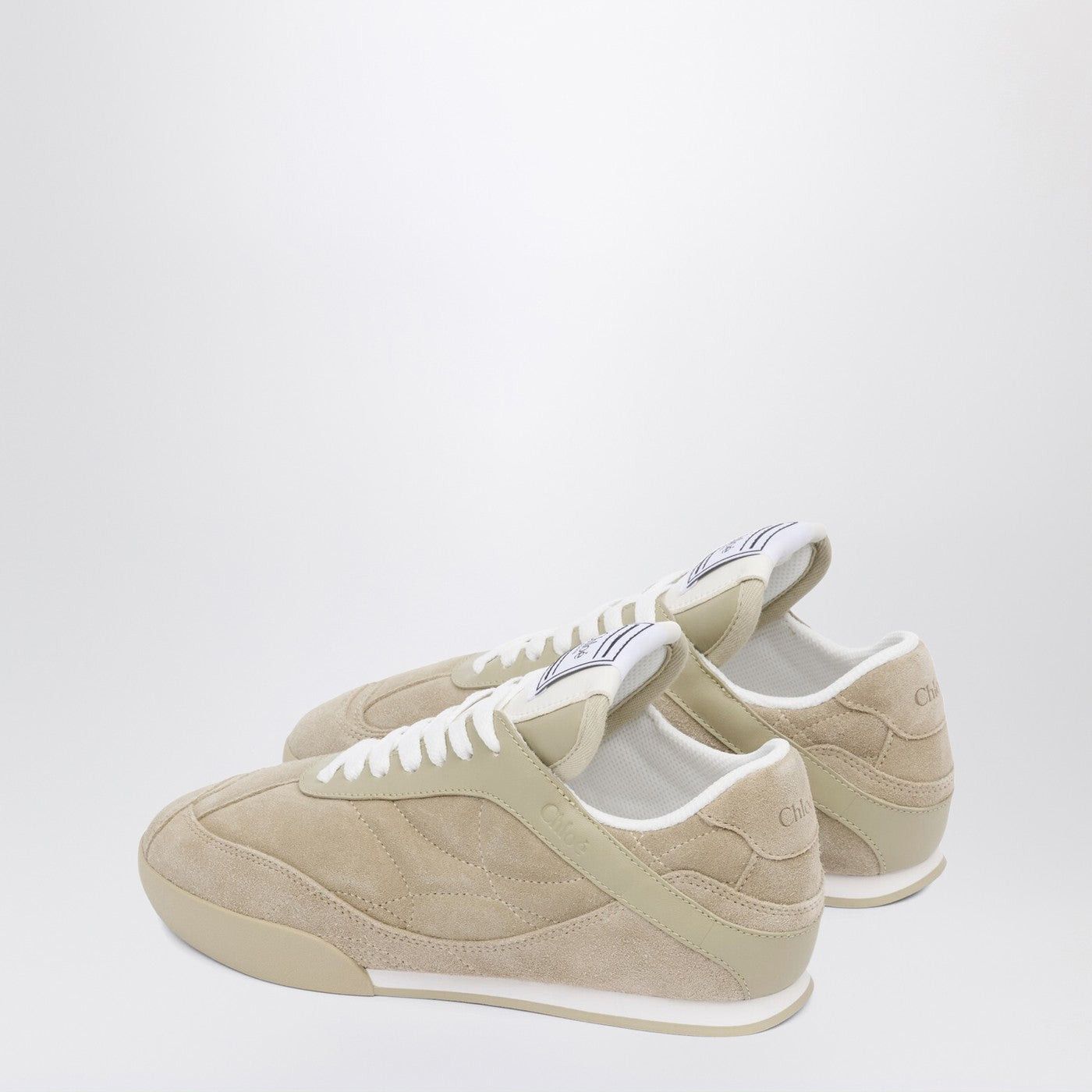 Chloe Chloe Chloe Kick Pale Khaki Suede Sneakers Size US 6 / IT 36 - 2 Thumbnail