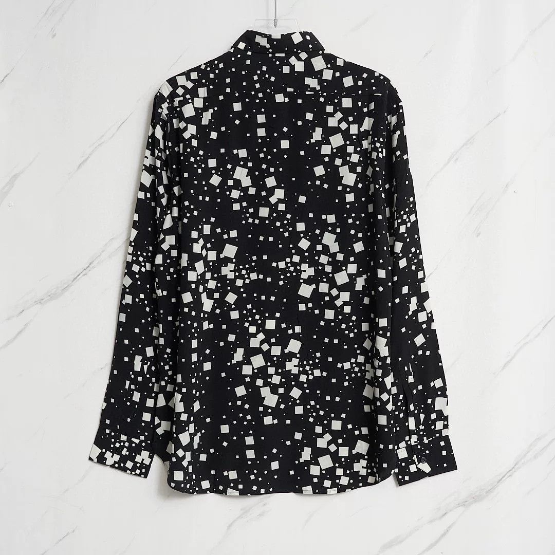 Saint Laurent Paris Saint Laurent Square-Pattern Silk Shirt Size US XS / EU 42 / 0 - 4 Thumbnail