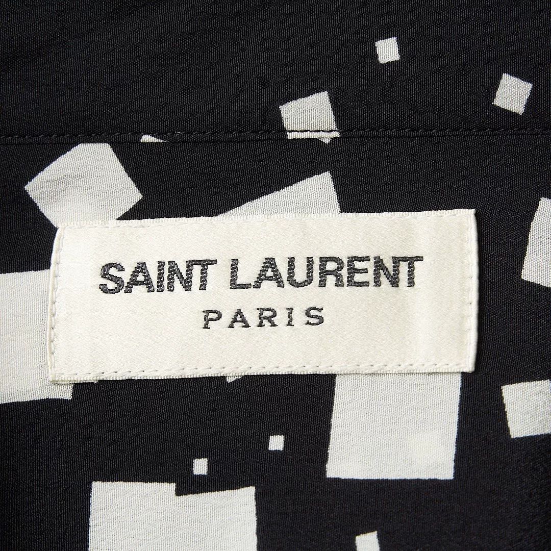 Saint Laurent Paris Saint Laurent Square-Pattern Silk Shirt Size US XS / EU 42 / 0 - 6 Thumbnail