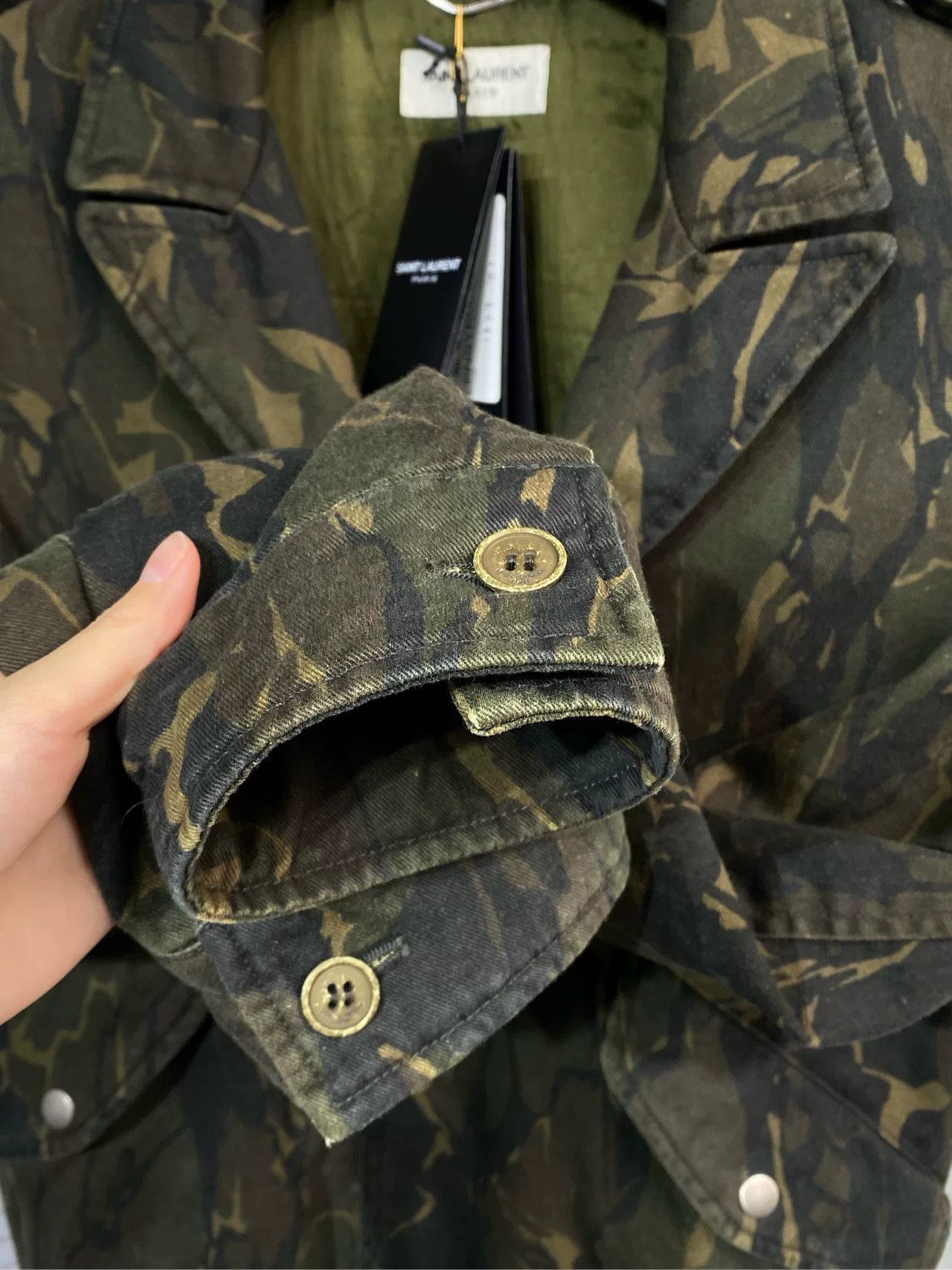 Saint Laurent Paris Saint Laurent Camouflage Biker Jacket Size US M / EU 48-50 / 2 - 5 Thumbnail