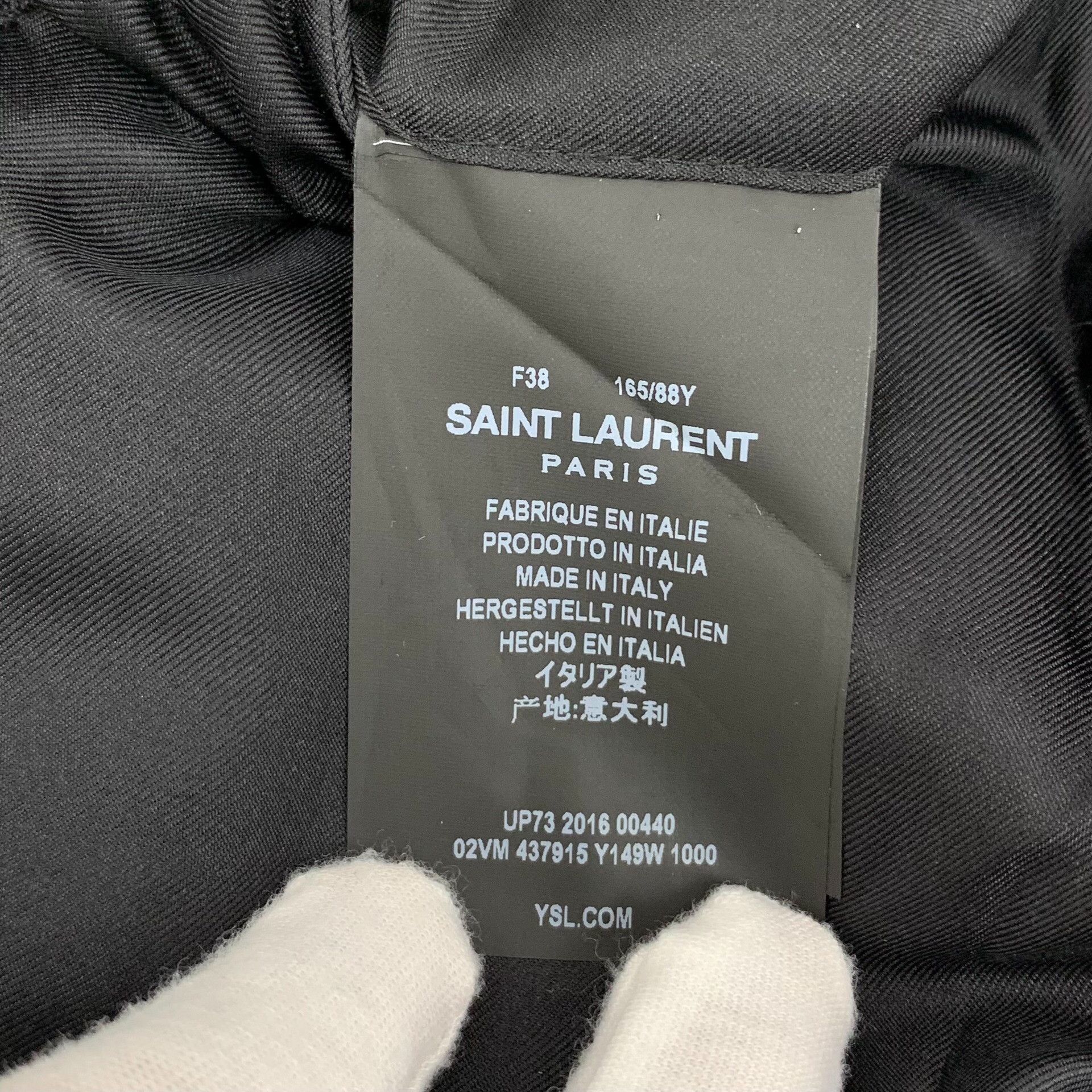 Saint Laurent Paris Saint Laurent Black Wool Blazer Size S / US 4 / IT 40 - 6 Thumbnail