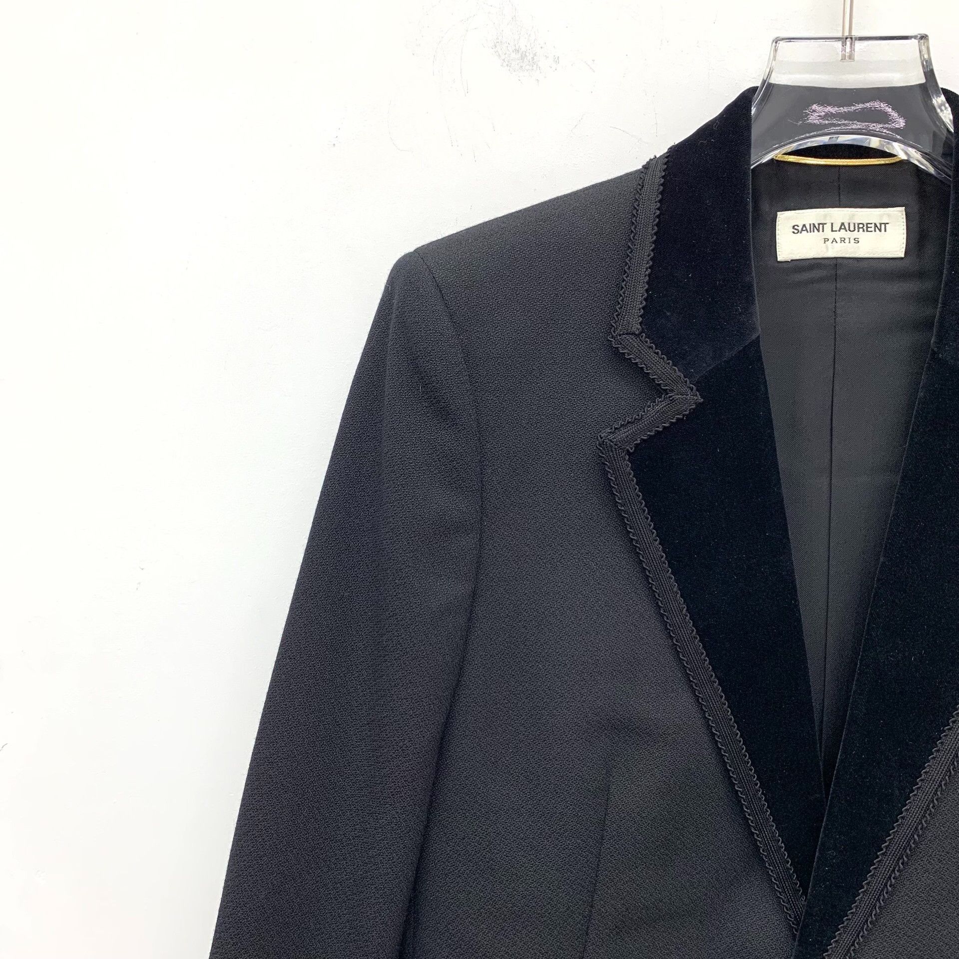 Saint Laurent Paris Saint Laurent Black Wool Blazer Size S / US 4 / IT 40 - 3 Thumbnail