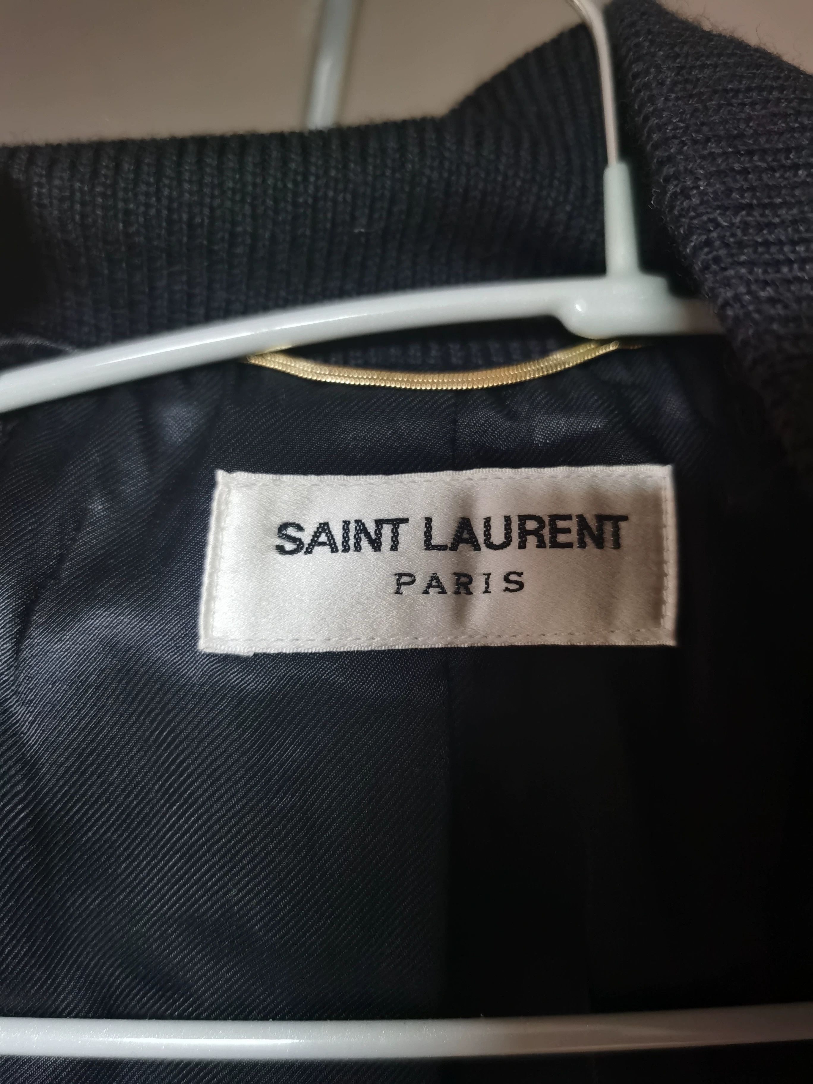 Saint Laurent Paris Saint Laurent Burgundy Baseball Jacket Size S / US 4 / IT 40 - 7 Thumbnail