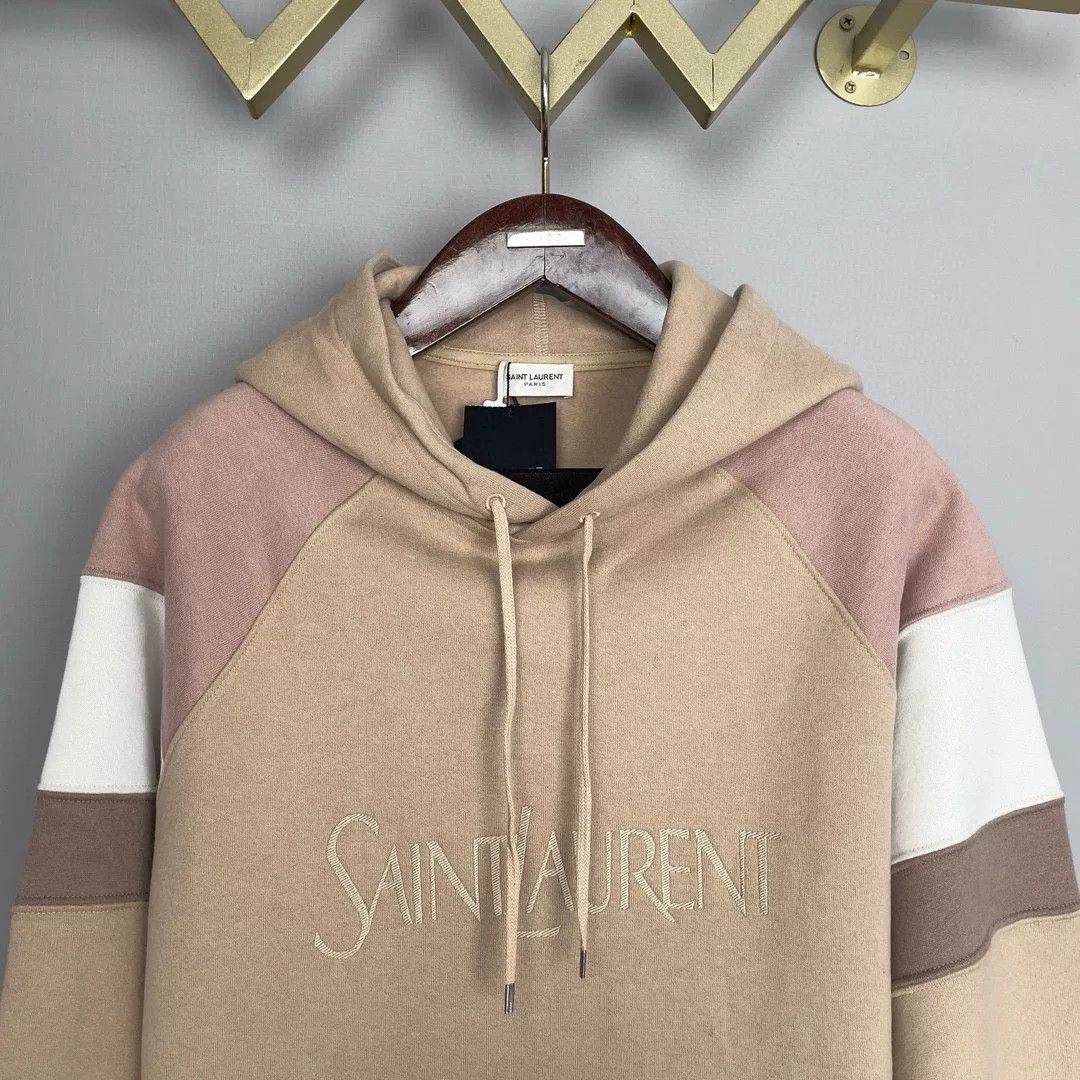 Saint Laurent Paris Saint Laurent Men's Beige Hoodie Size US L / EU 52-54 / 3 - 4 Thumbnail