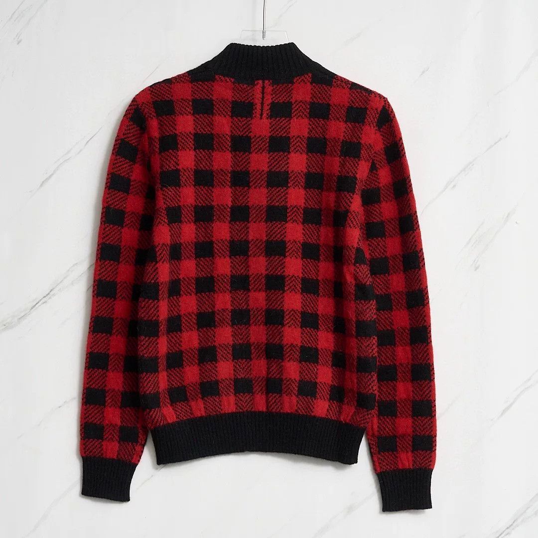 Saint Laurent Paris Saint Laurent Men's Checkered Mock Neck Sweater Size US M / EU 48-50 / 2 - 4 Thumbnail