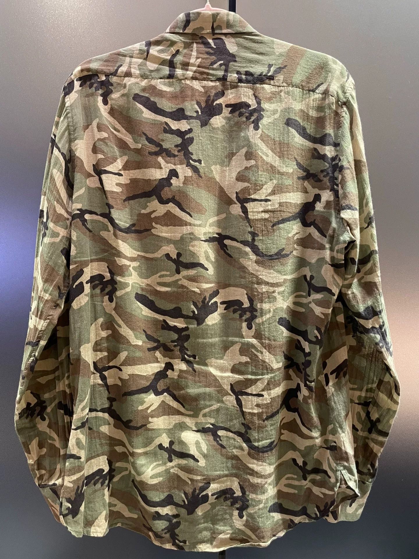 Saint Laurent Paris SAINT LAURENT Camouflage Button-Front Shirt Size US M / EU 48-50 / 2 - 2 Thumbnail
