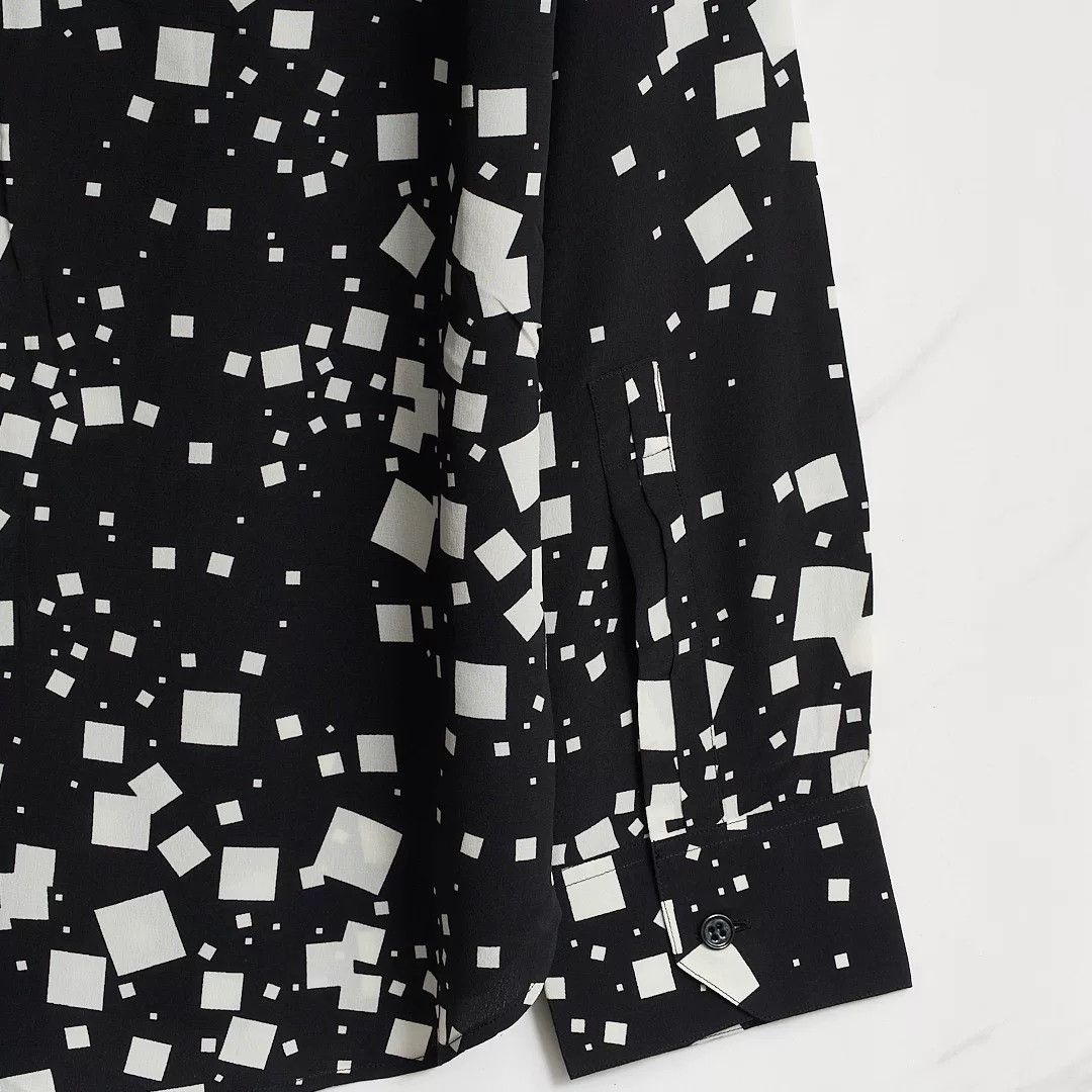 Saint Laurent Paris Saint Laurent Men's Square-Patterned Shirt Size US XS / EU 42 / 0 - 5 Thumbnail