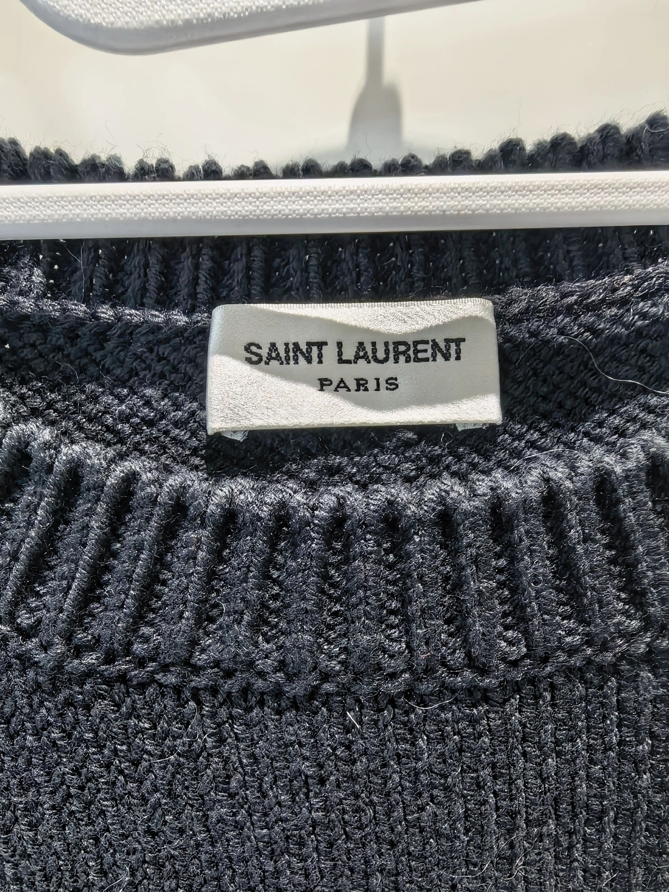 Saint Laurent Paris Saint Laurent Black White Lace Sweater Size XS / US 0-2 / IT 36-38 - 3 Thumbnail