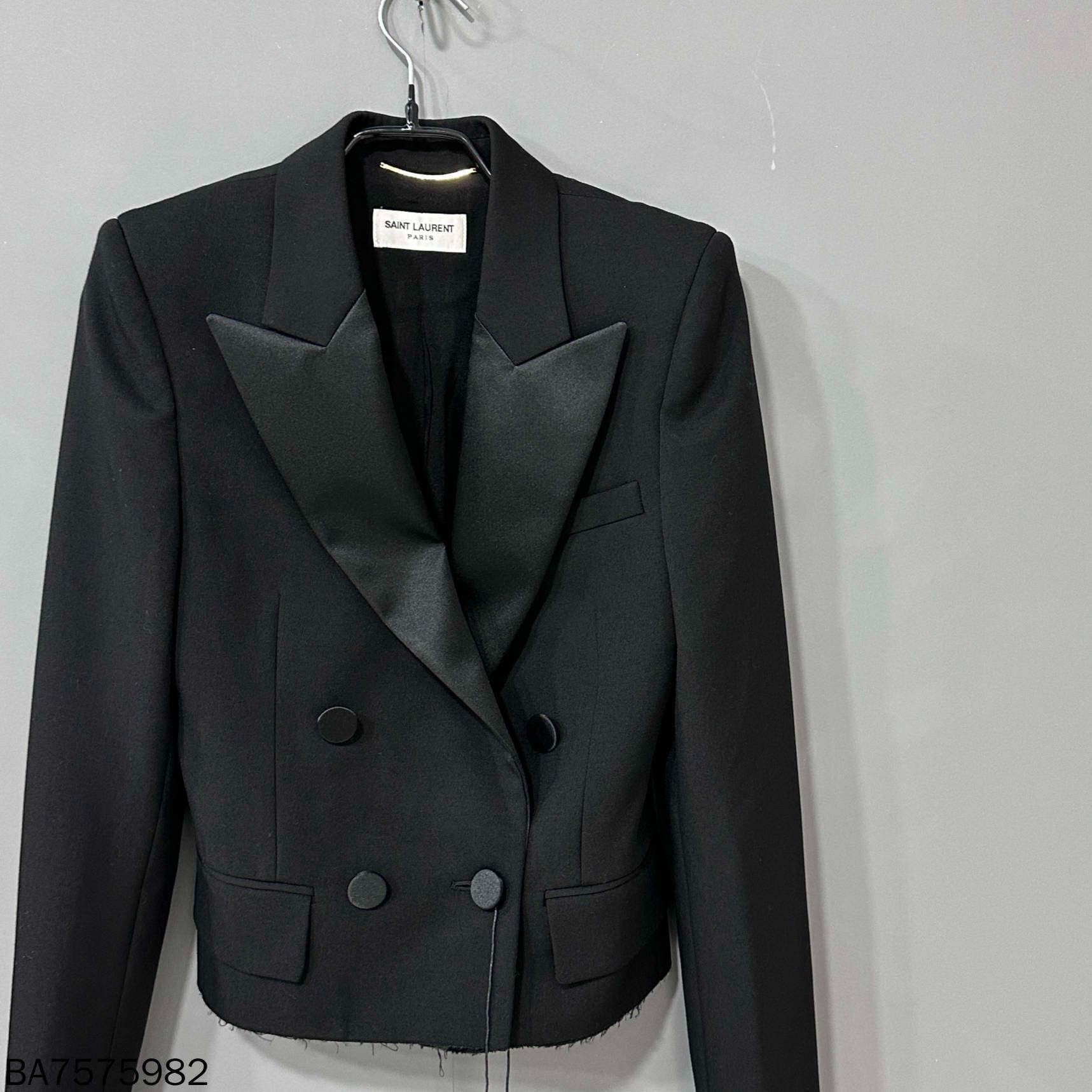 Saint Laurent Paris Black Saint Laurent Double-Breasted Blazer Size XS / US 0-2 / IT 36-38 - 2 Thumbnail