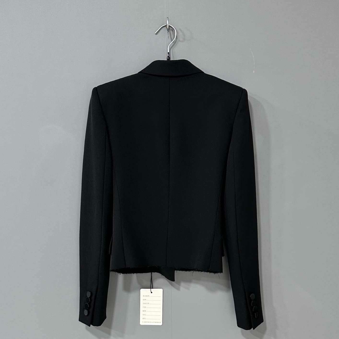 Saint Laurent Paris Black Saint Laurent Double-Breasted Blazer Size XS / US 0-2 / IT 36-38 - 3 Thumbnail
