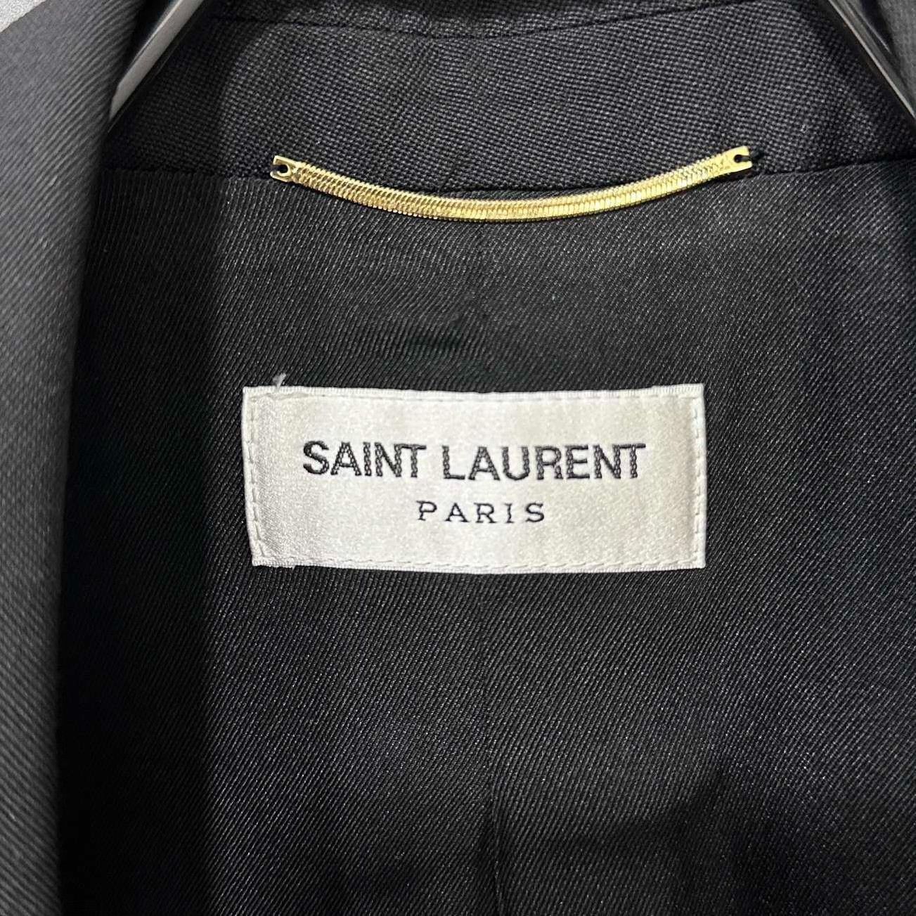 Saint Laurent Paris Black Saint Laurent Double-Breasted Blazer Size XS / US 0-2 / IT 36-38 - 4 Thumbnail