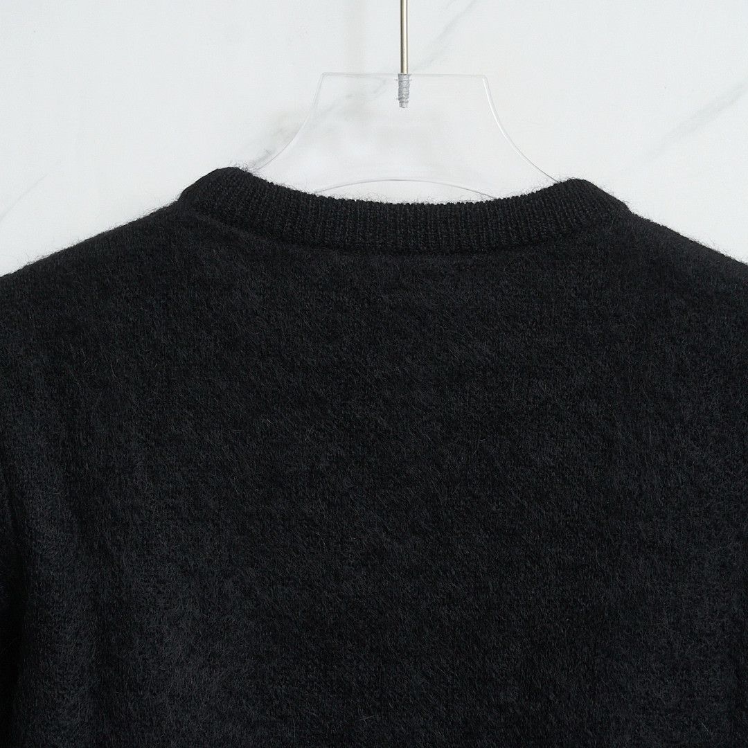 Saint Laurent Paris Saint Laurent Men's Black Crewneck Sweater Size US M / EU 48-50 / 2 - 5 Thumbnail