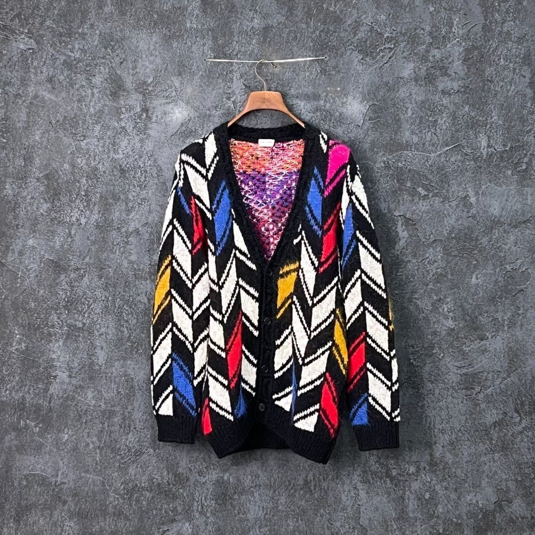 Saint Laurent Paris Saint Laurent Chevron Pattern Wool Cardigan Size M / US 6-8 / IT 42-44 - 4 Thumbnail