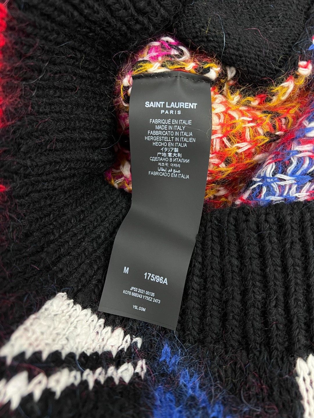 Saint Laurent Paris Saint Laurent Chevron Pattern Wool Cardigan Size M / US 6-8 / IT 42-44 - 7 Thumbnail