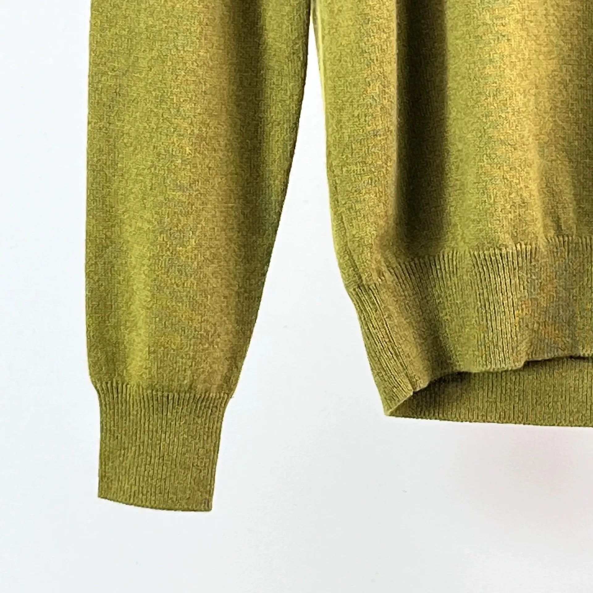 Saint Laurent Paris Saint Laurent Olive Green Cashmere Sweater Size XS / US 0-2 / IT 36-38 - 4 Thumbnail