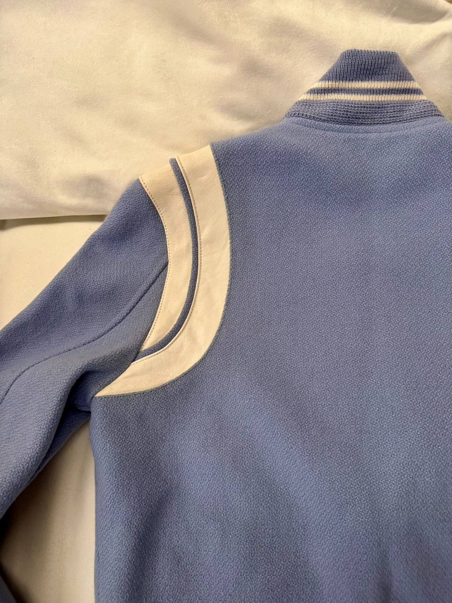 Saint Laurent Paris Saint Laurent Light Blue Baseball Jacket Size XS / US 0-2 / IT 36-38 - 6 Thumbnail