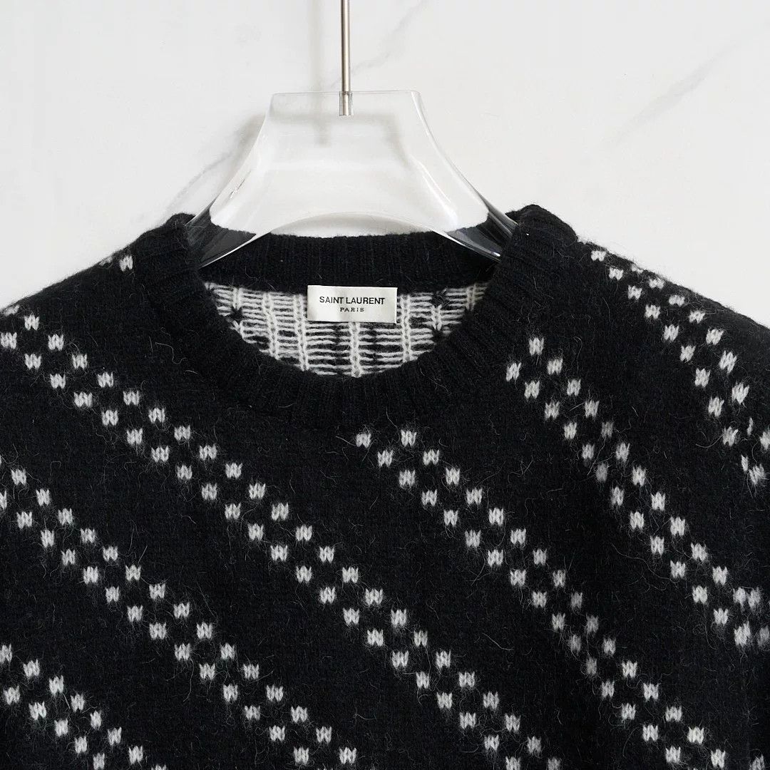 Saint Laurent Paris Saint Laurent Men's Zigzag Knit Sweater Size US M / EU 48-50 / 2 - 2 Thumbnail
