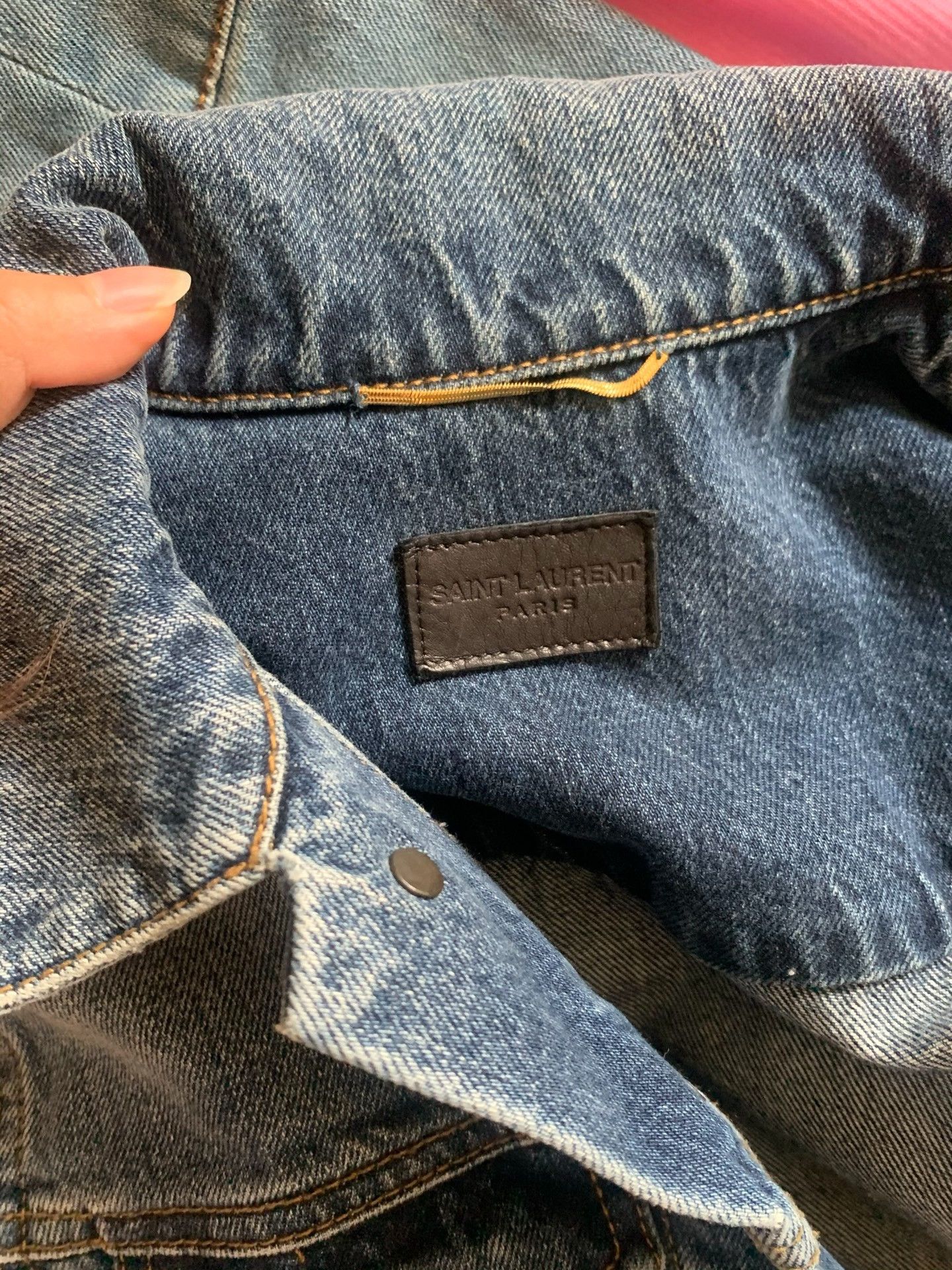 Saint Laurent Paris Saint Laurent Blue Denim Jacket Size XS / US 0-2 / IT 36-38 - 8 Thumbnail