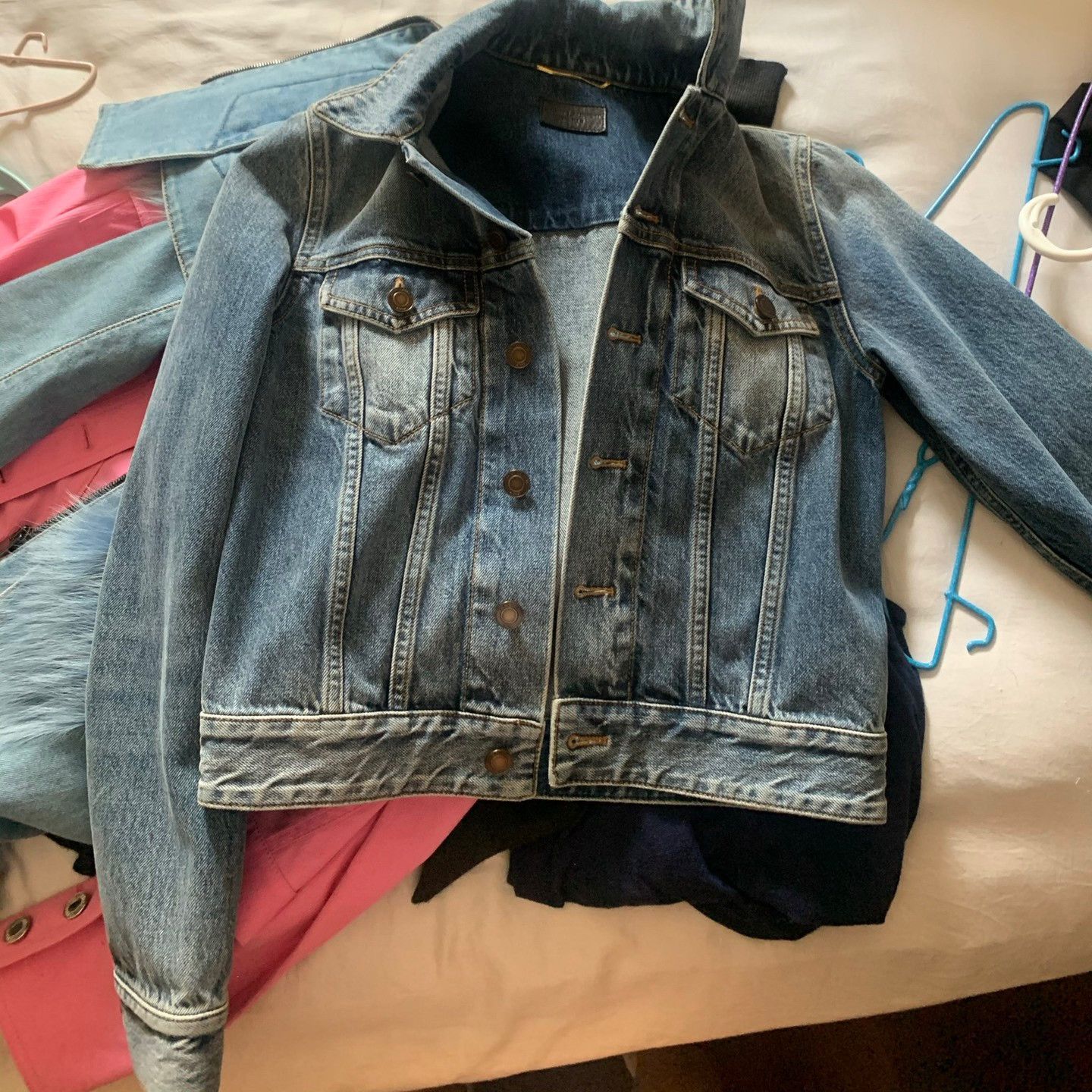Saint Laurent Paris Saint Laurent Blue Denim Jacket Size XS / US 0-2 / IT 36-38 - 5 Thumbnail