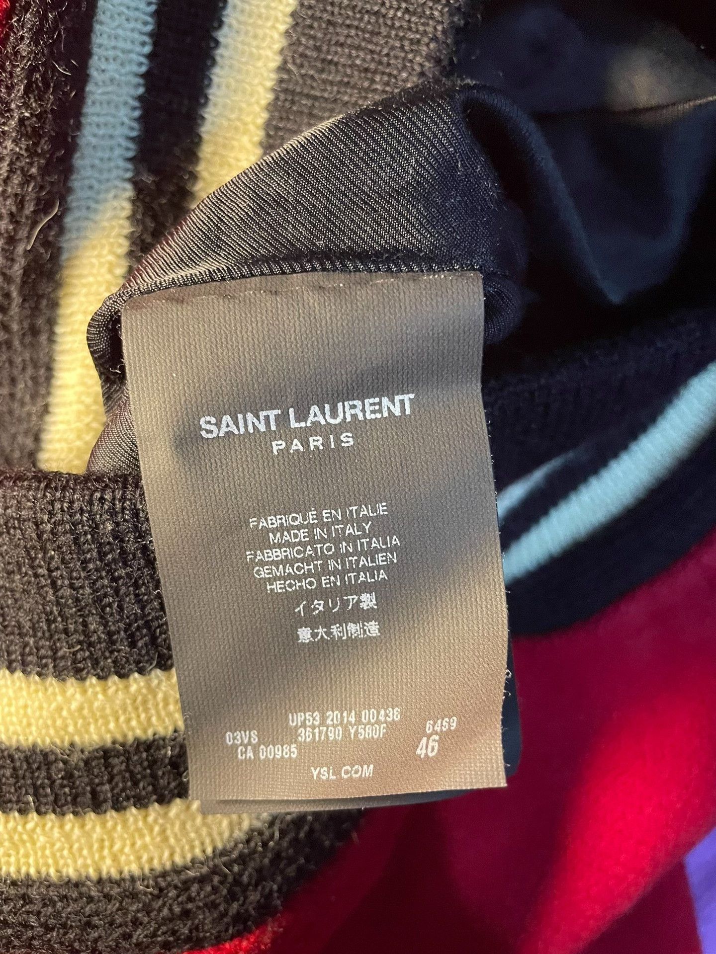 Saint Laurent Paris Saint Laurent Red Leopard Print Baseball Jacket Size US S / EU 44-46 / 1 - 7 Thumbnail