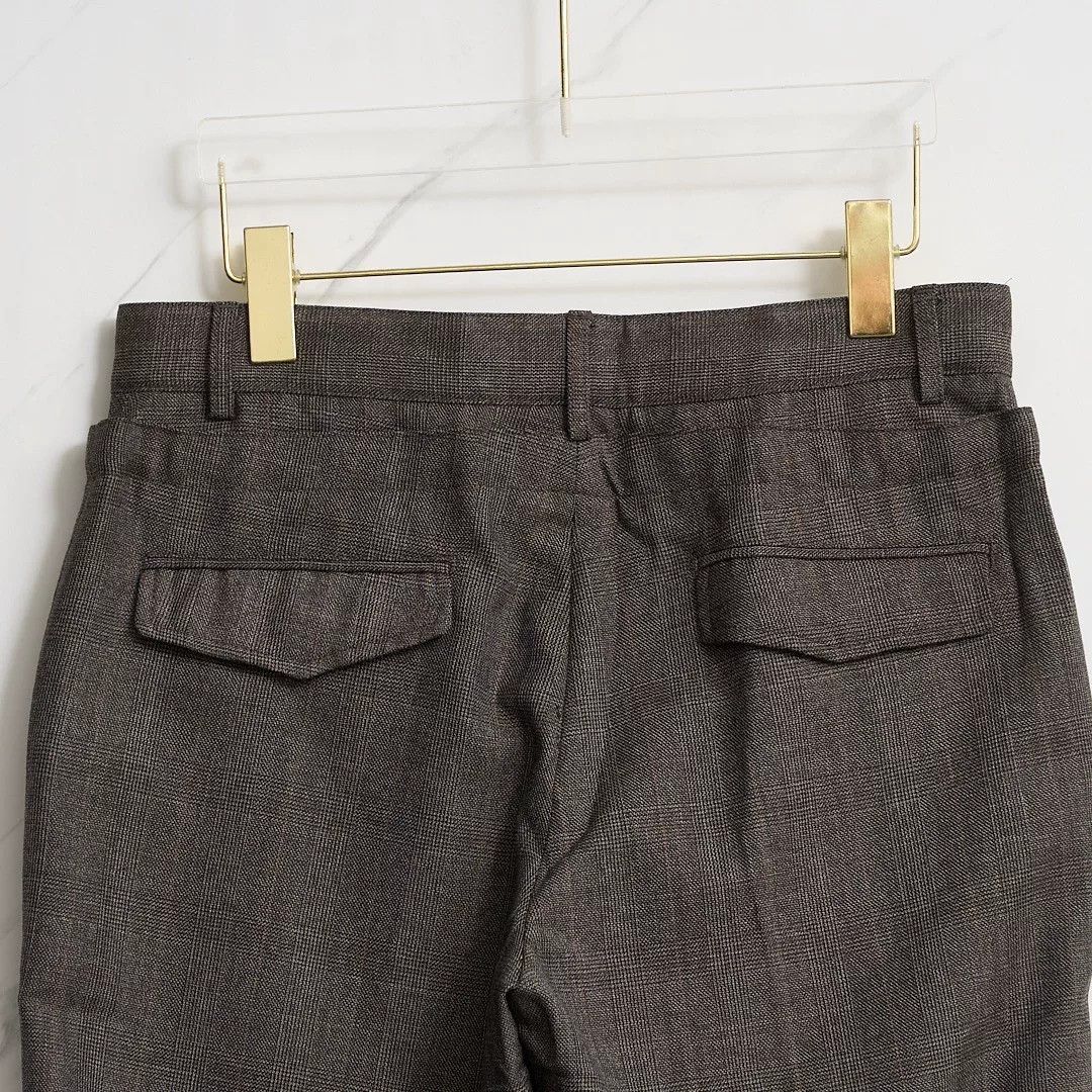 Saint Laurent Paris Saint Laurent Brown Check Drawstring Trousers Size US 28 / EU 44 - 5 Thumbnail