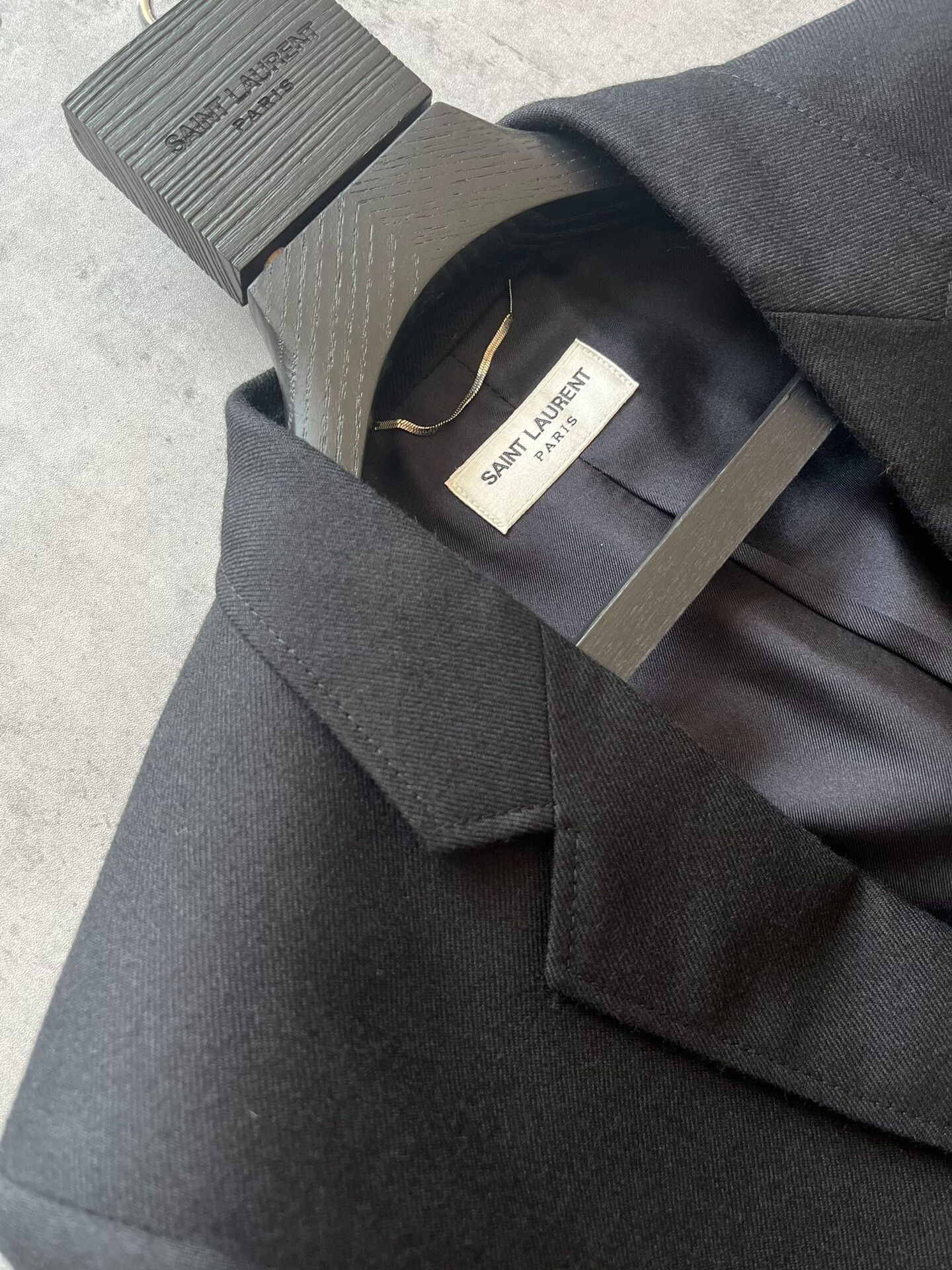 Saint Laurent Paris Saint Laurent Black Wool Slim Blazer Size US M / EU 48-50 / 2 - 4 Thumbnail