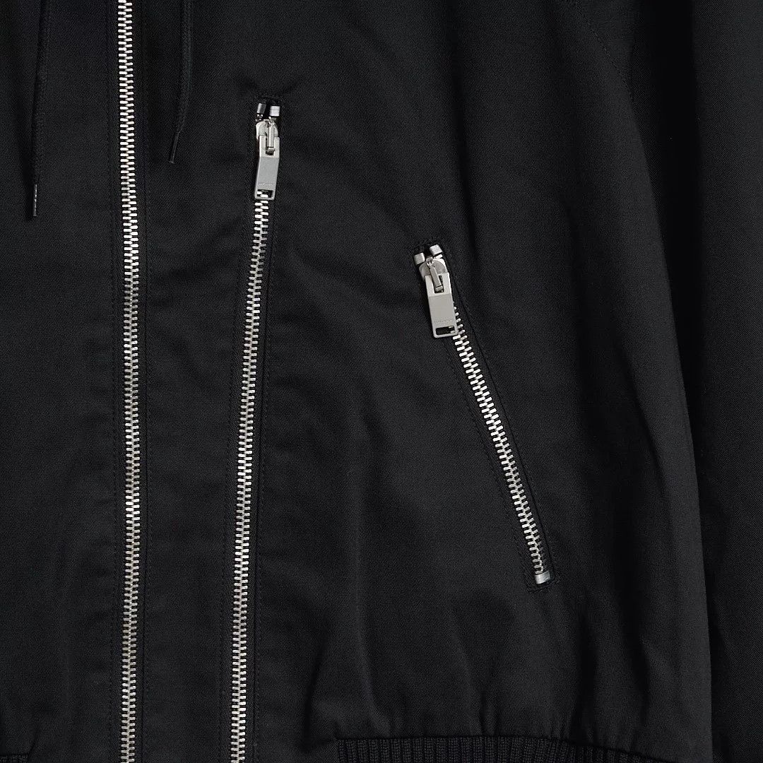 Saint Laurent Paris Saint Laurent Black Hooded Double-Zip Jacket Size US M / EU 48-50 / 2 - 3 Thumbnail