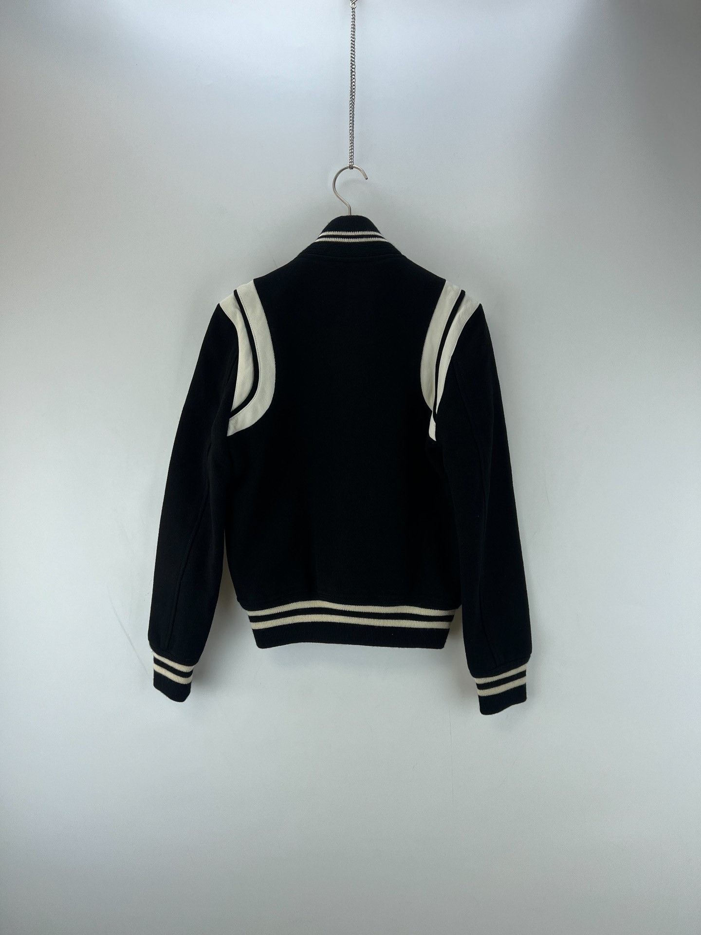 Saint Laurent Paris Saint Laurent Black White Varsity Jacket Size US M / EU 48-50 / 2 - 2 Thumbnail