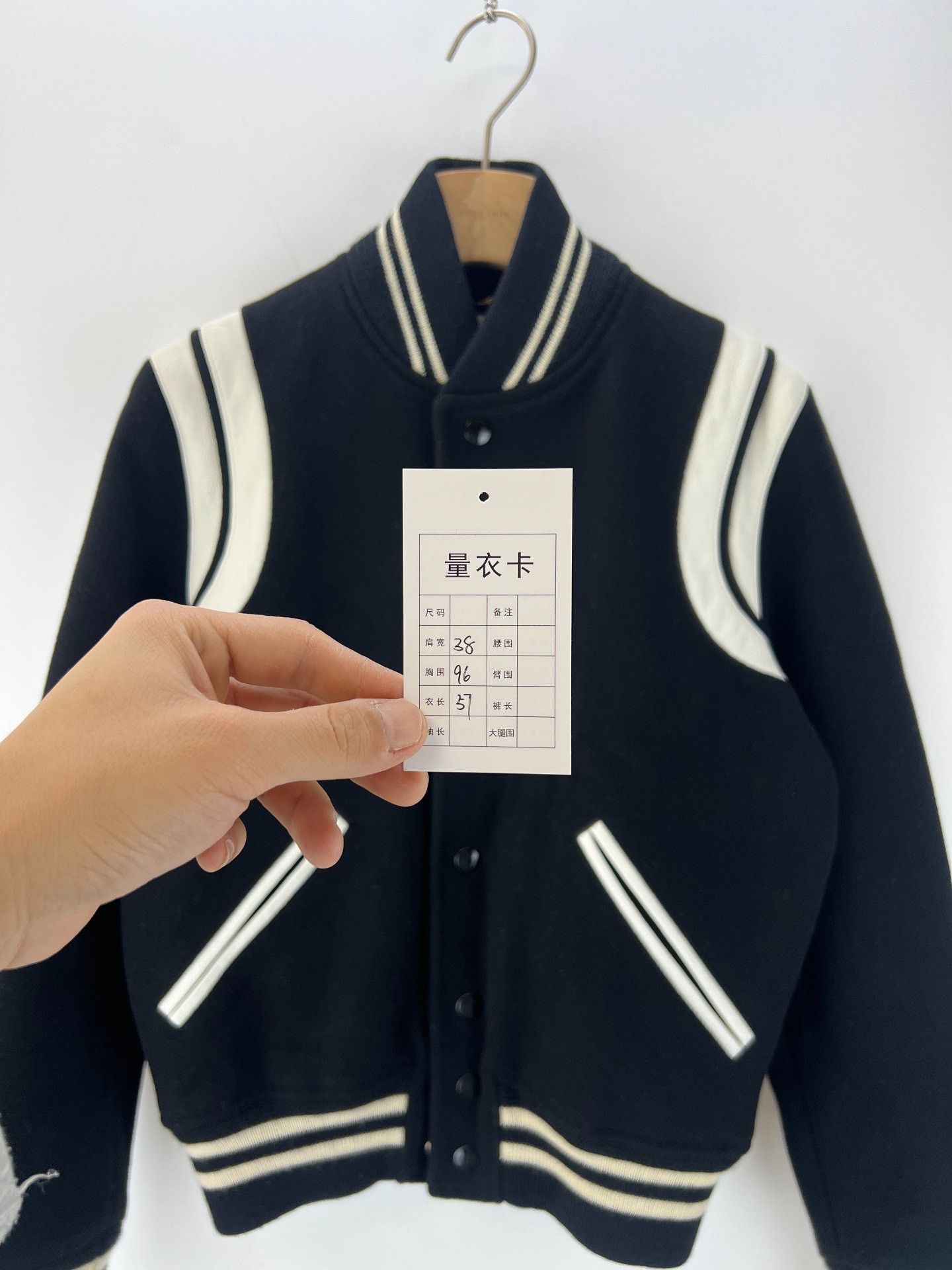 Saint Laurent Paris Saint Laurent Black White Varsity Jacket Size US M / EU 48-50 / 2 - 5 Thumbnail
