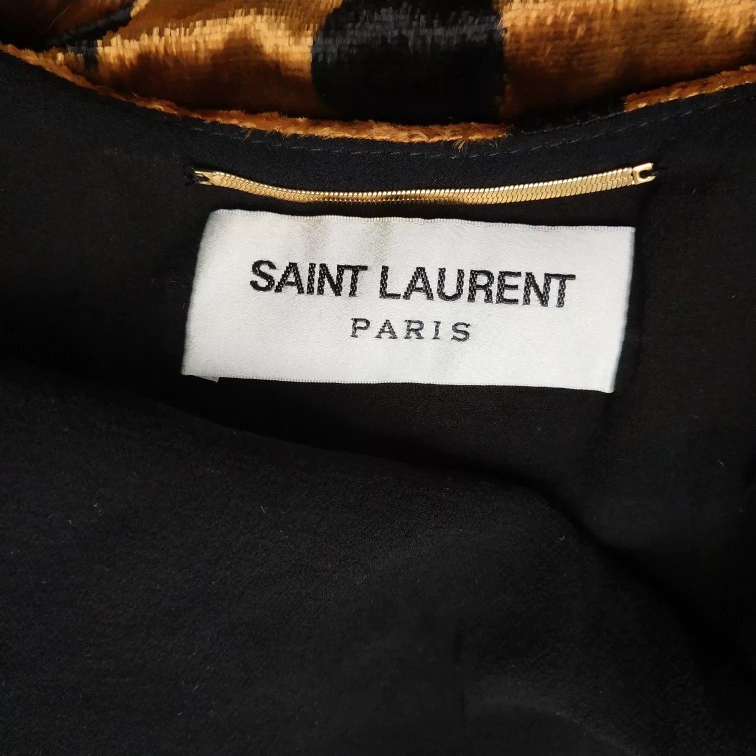 Saint Laurent Paris Saint Laurent Brown Velvet Heart Pattern Dress Size XS / US 0-2 / IT 36-38 - 4 Thumbnail