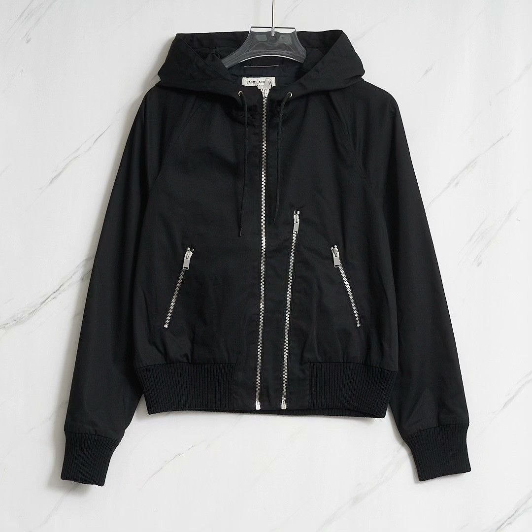 Saint Laurent Paris Saint Laurent Men's Hooded Double-Zip Jacket Size US M / EU 48-50 / 2 - 3 Thumbnail